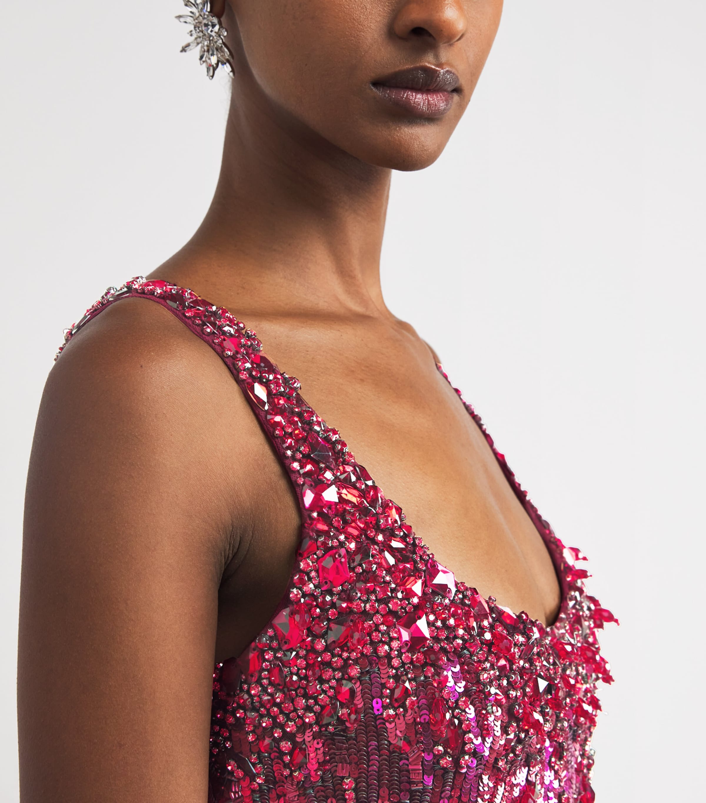 Embellished Ombré Rosalie Gown OMBRE CARDINAL Image 6