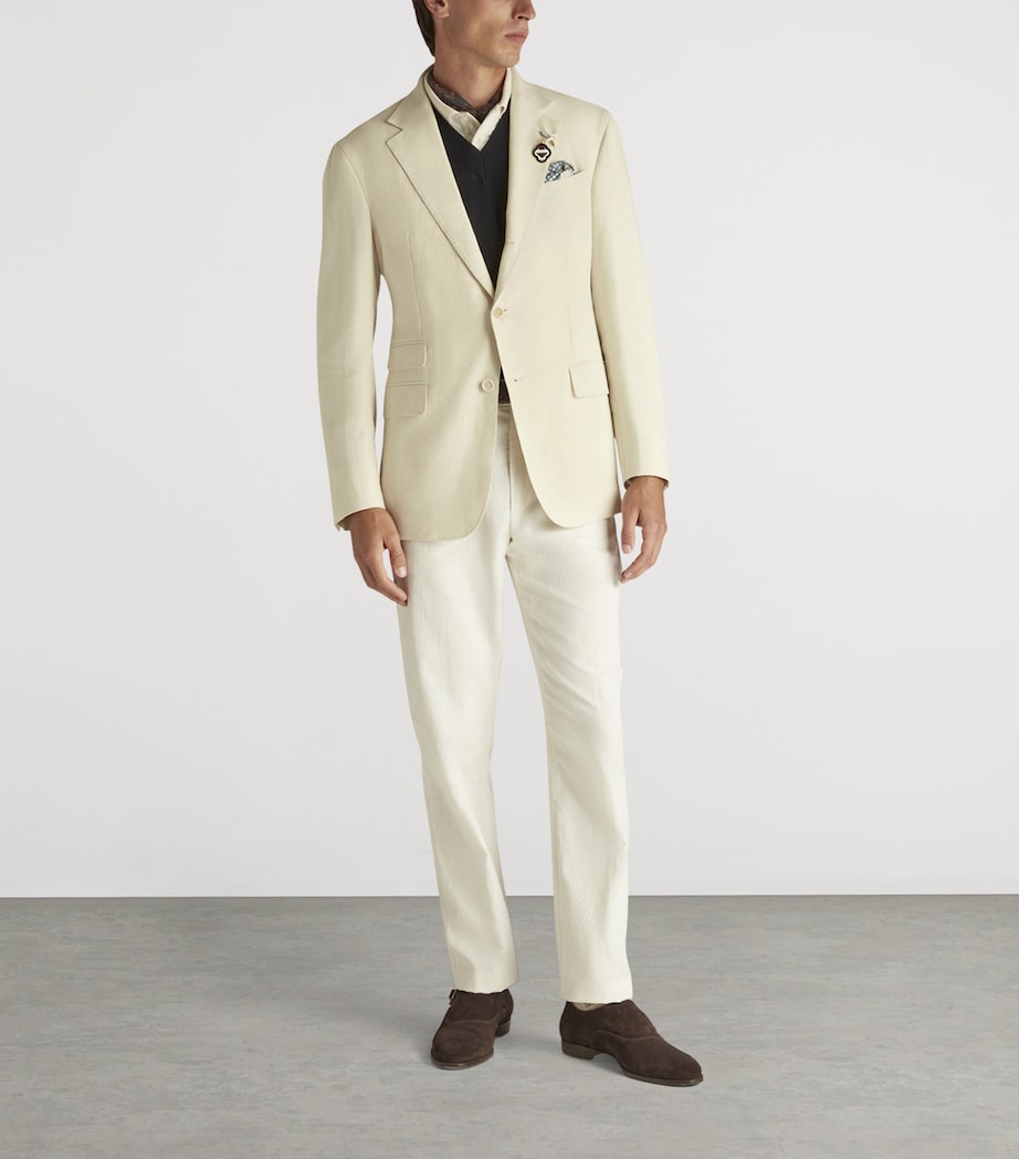 Merino V-Neck Sweater 416HOUSE NAVY Image 2