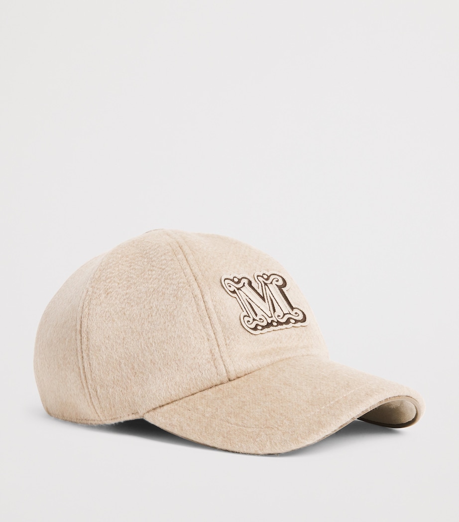 Camel Fur Monogram Baseball Cap BEIGE Image 2