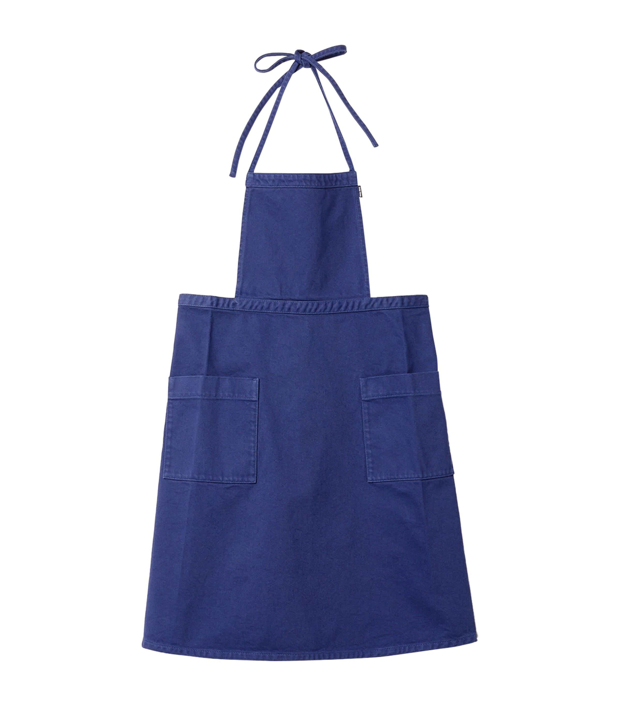 Miu Miu Womens Garment-Dyed Gabardine Apron Blue Image 1