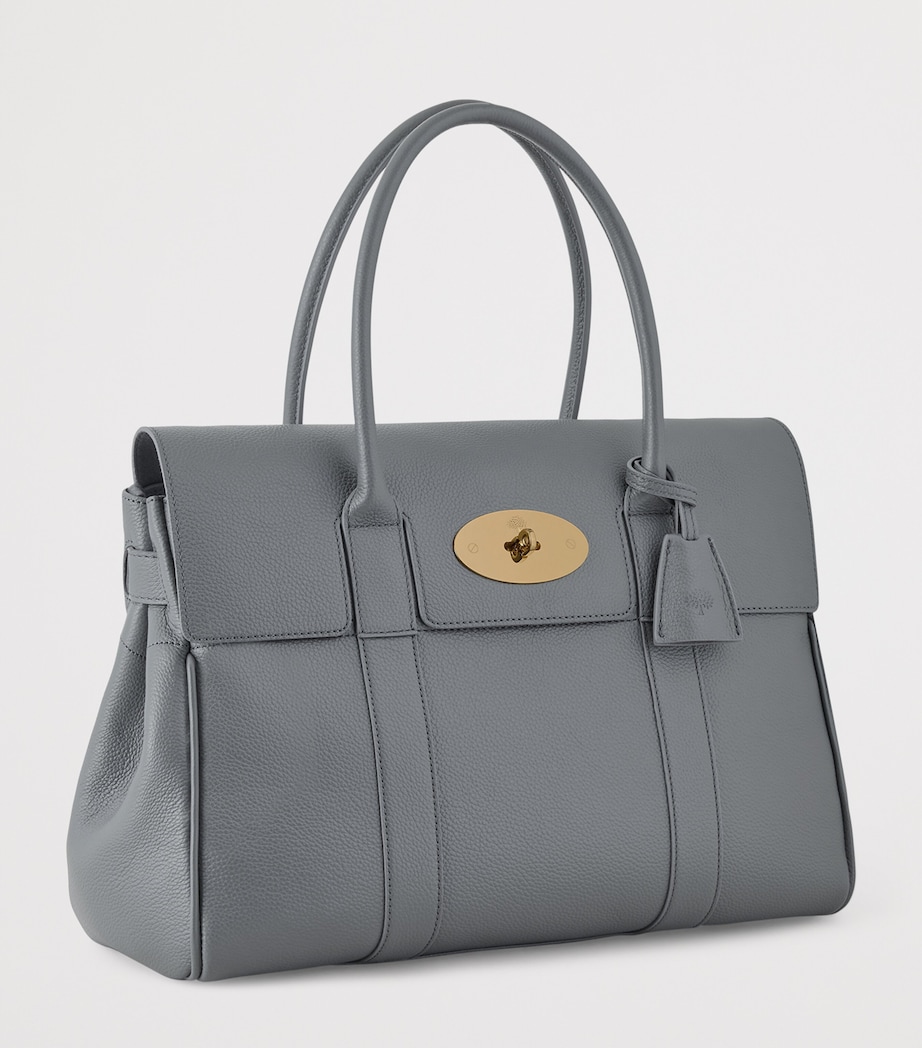 Mulberry Small Leather Bayswater Shoulder Bag Foggy Grey Image 3