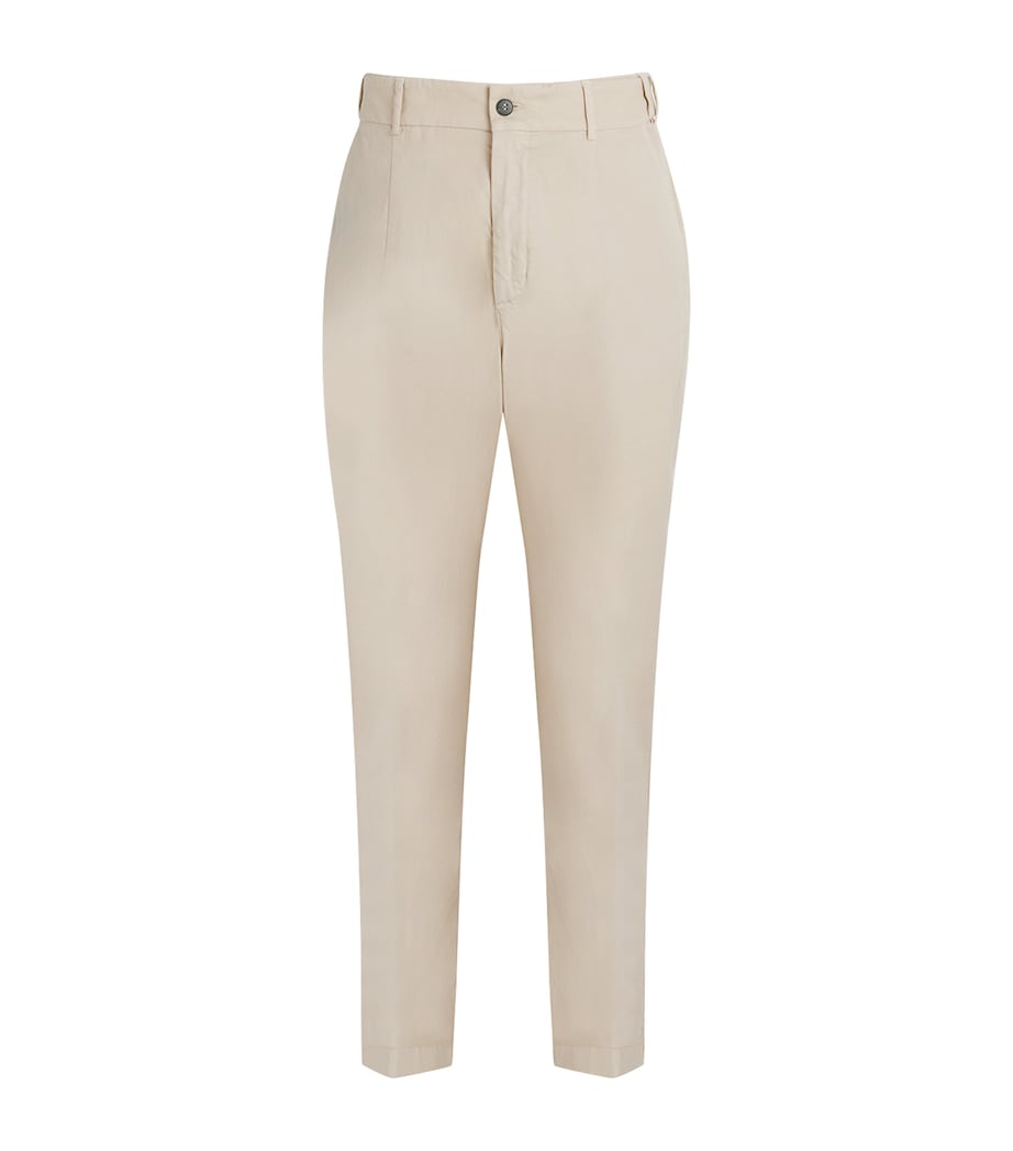 Eleventy Mens Stretch-Cotton Chinos Sabbia Image 1