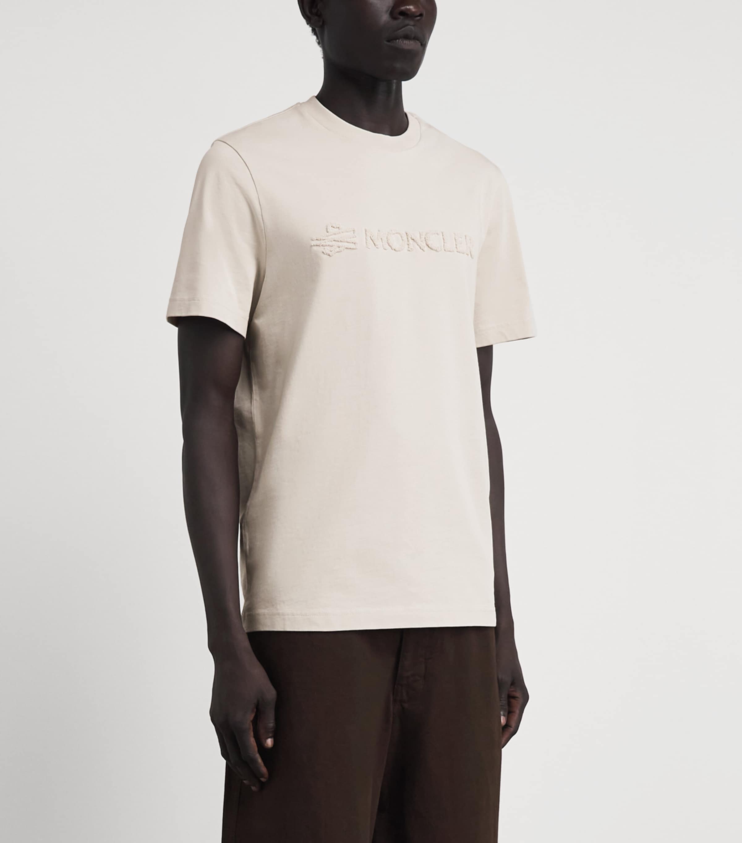 Moncler Mens Cotton Logo Patch T-Shirt Image 4
