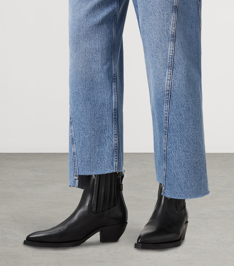 Leather Marcie Chelsea Boots BLACK Image 2