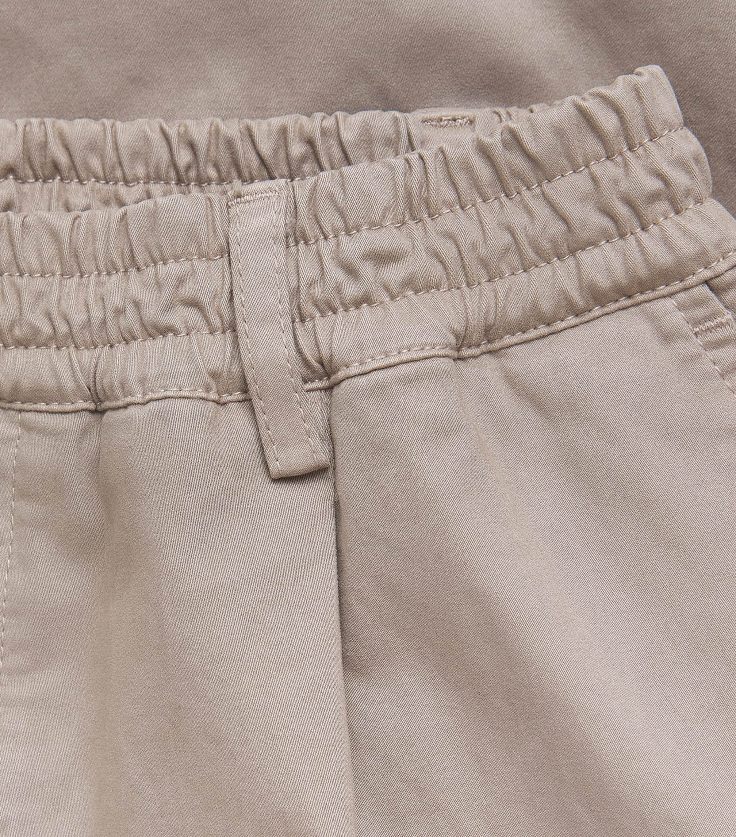 Eleventy Mens Stretch-Cotton Elasticated Trousers Cardamomo Chiaro Image 6