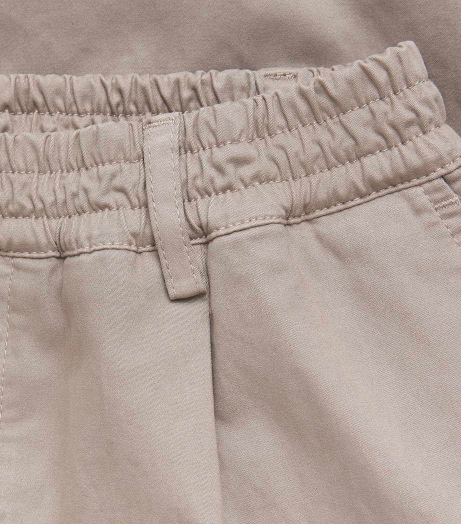 Eleventy Mens Stretch-Cotton Elasticated Trousers Cardamomo Chiaro Image 6