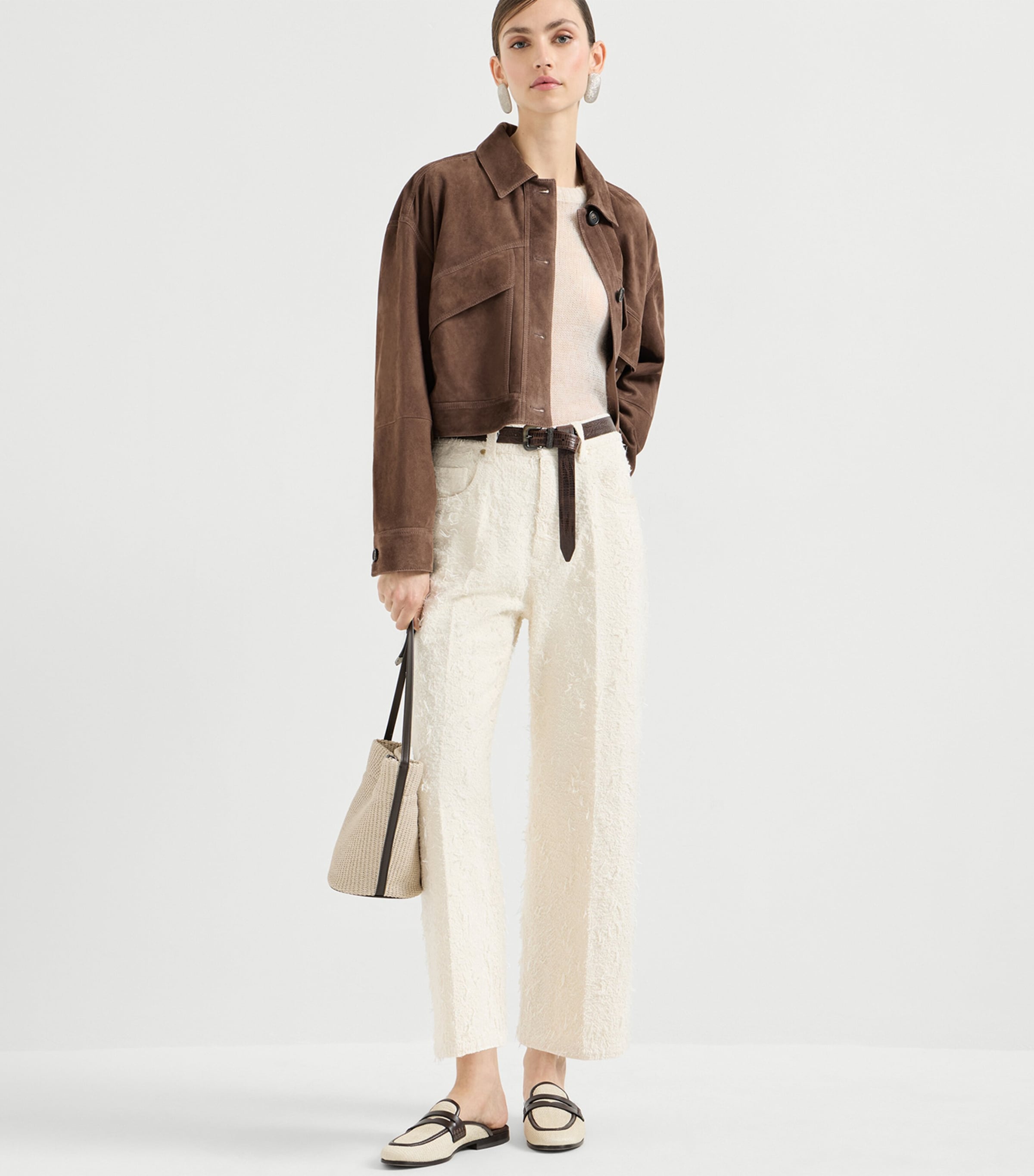 Suede Cropped Jacket C4219 Image 2