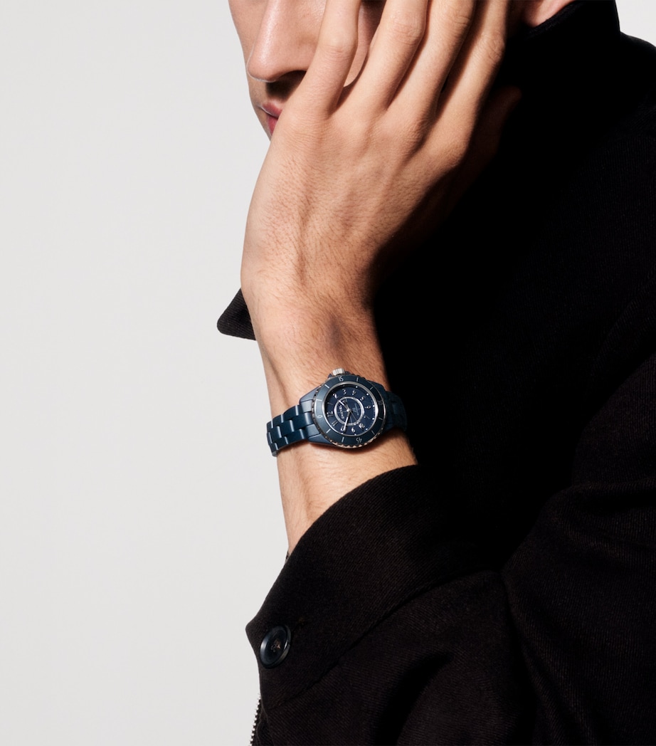 CHANEL Ceramic and Steel J12 Calibre 12.2 Watch 33mm Blue Image 2