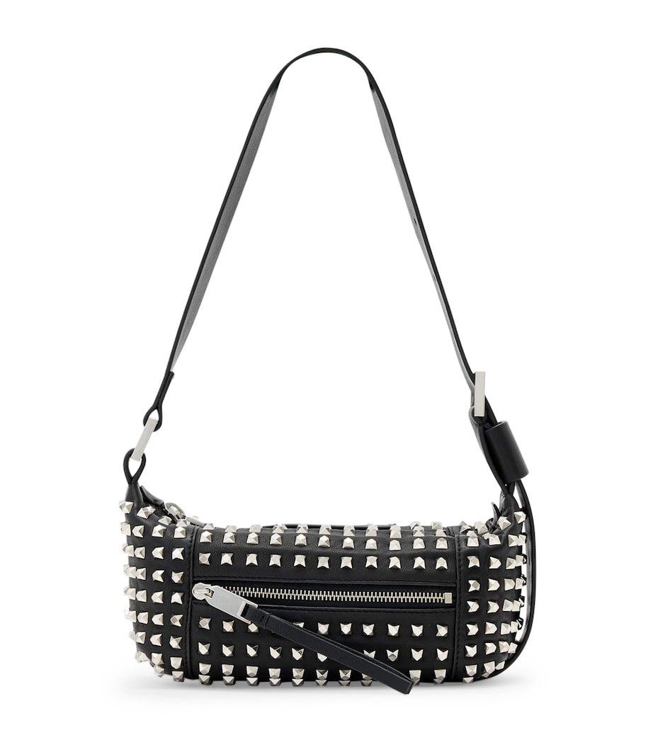 Lambskin Embellished Vega Shoulder Bag BLACK Image 1