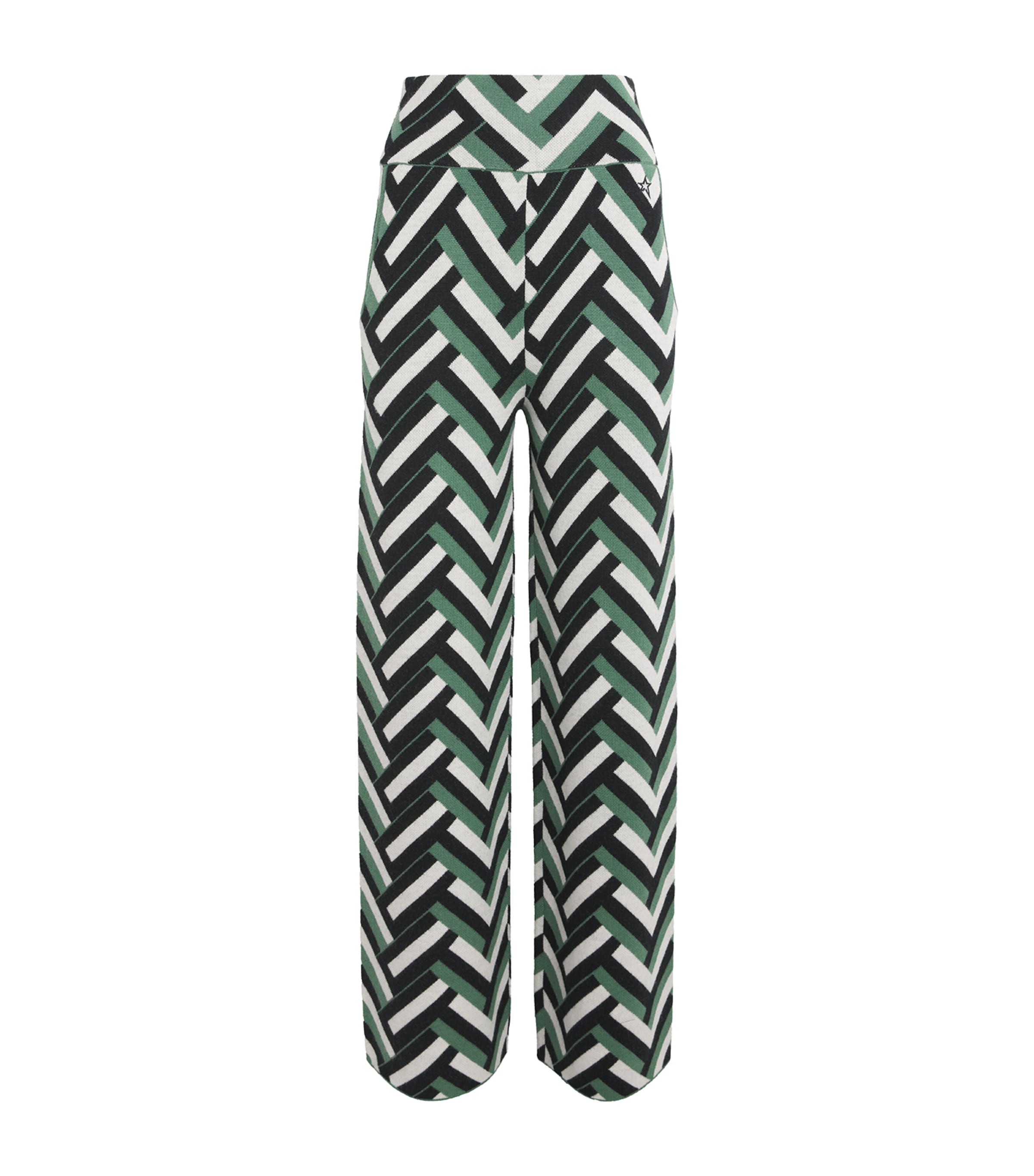 Perfect Moment Merino Wool Jacquard Chalet Trousers In Multi