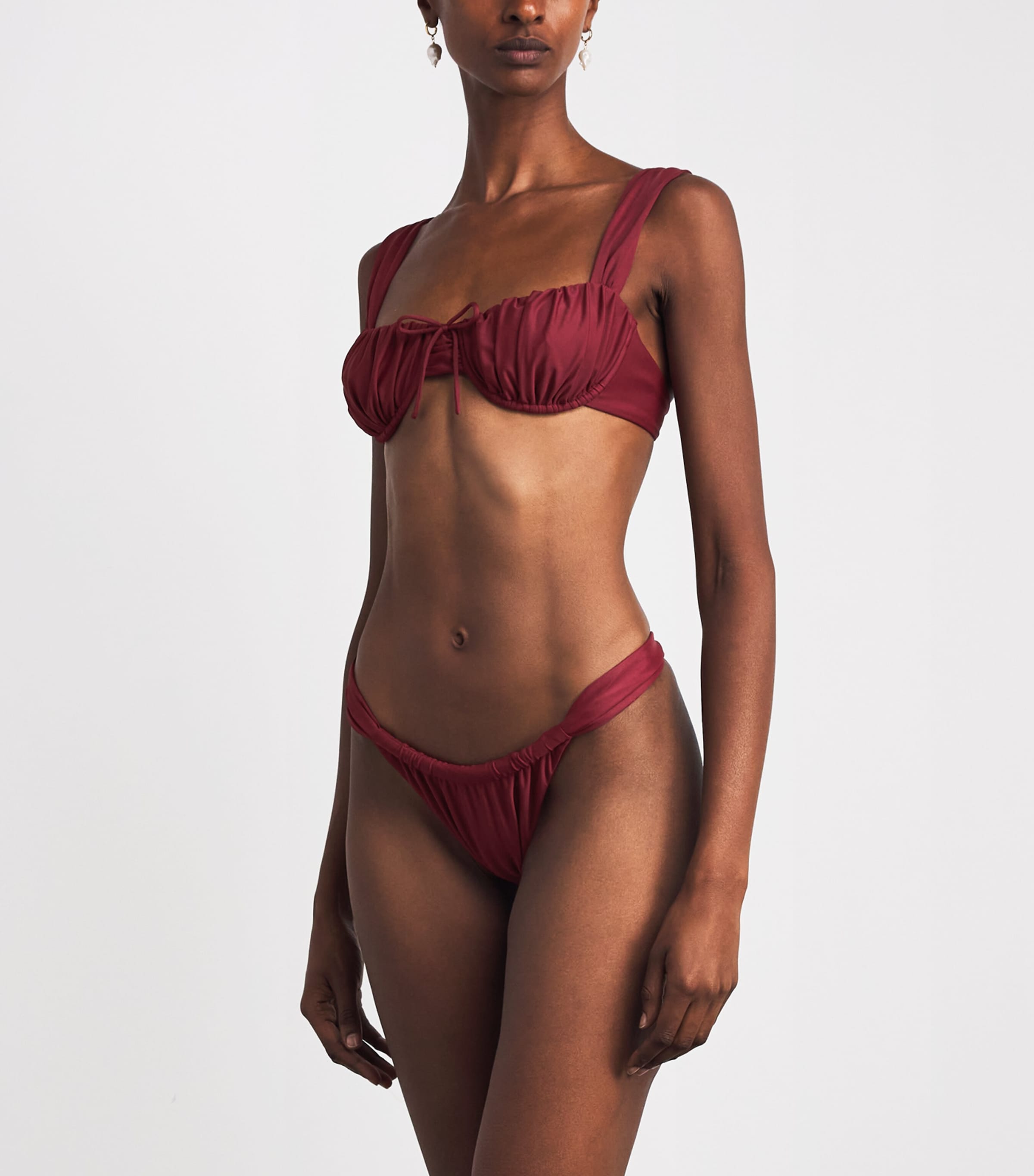 Faithfull The Brand Womens Dinard Bikini Top Porto Red Image 2