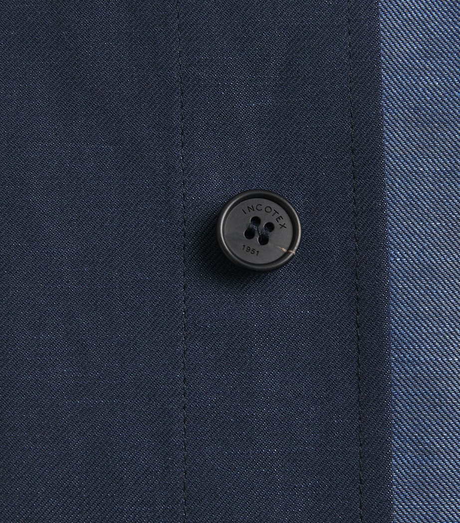 Linen-Cotton Overshirt 820 BLUE SCURO Image 5