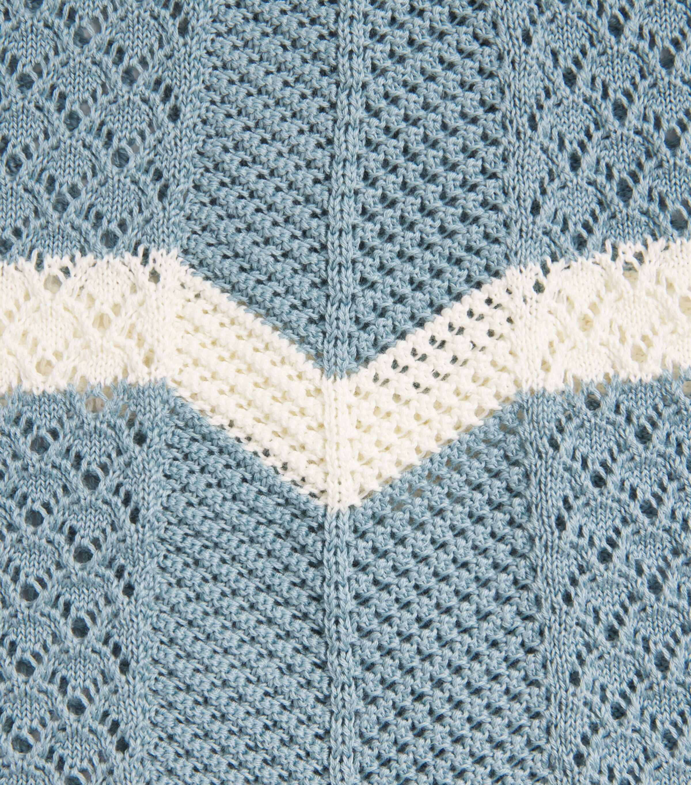 La Doublej Womens Cotton Chevron Sweater Bk/blu/ecr Image 6