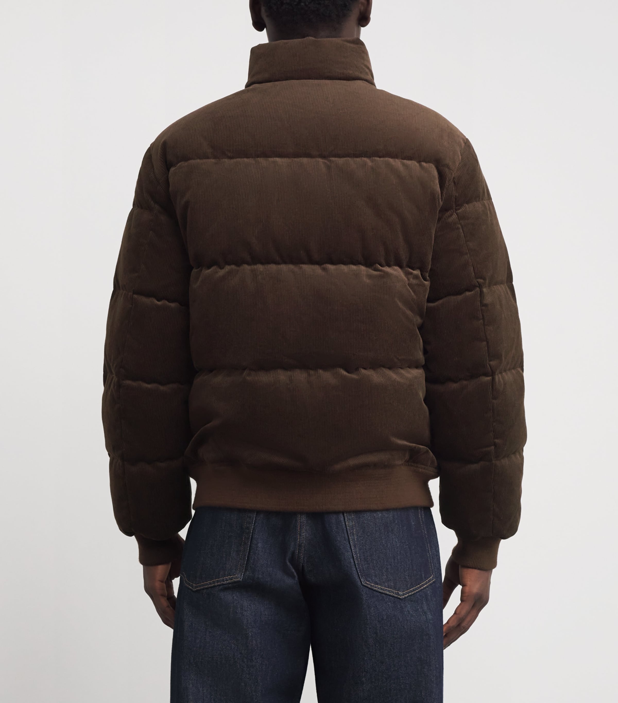 Polo Ralph Lauren Mens Cotton Corduroy Puffer Jacket Dark Brown Image 4