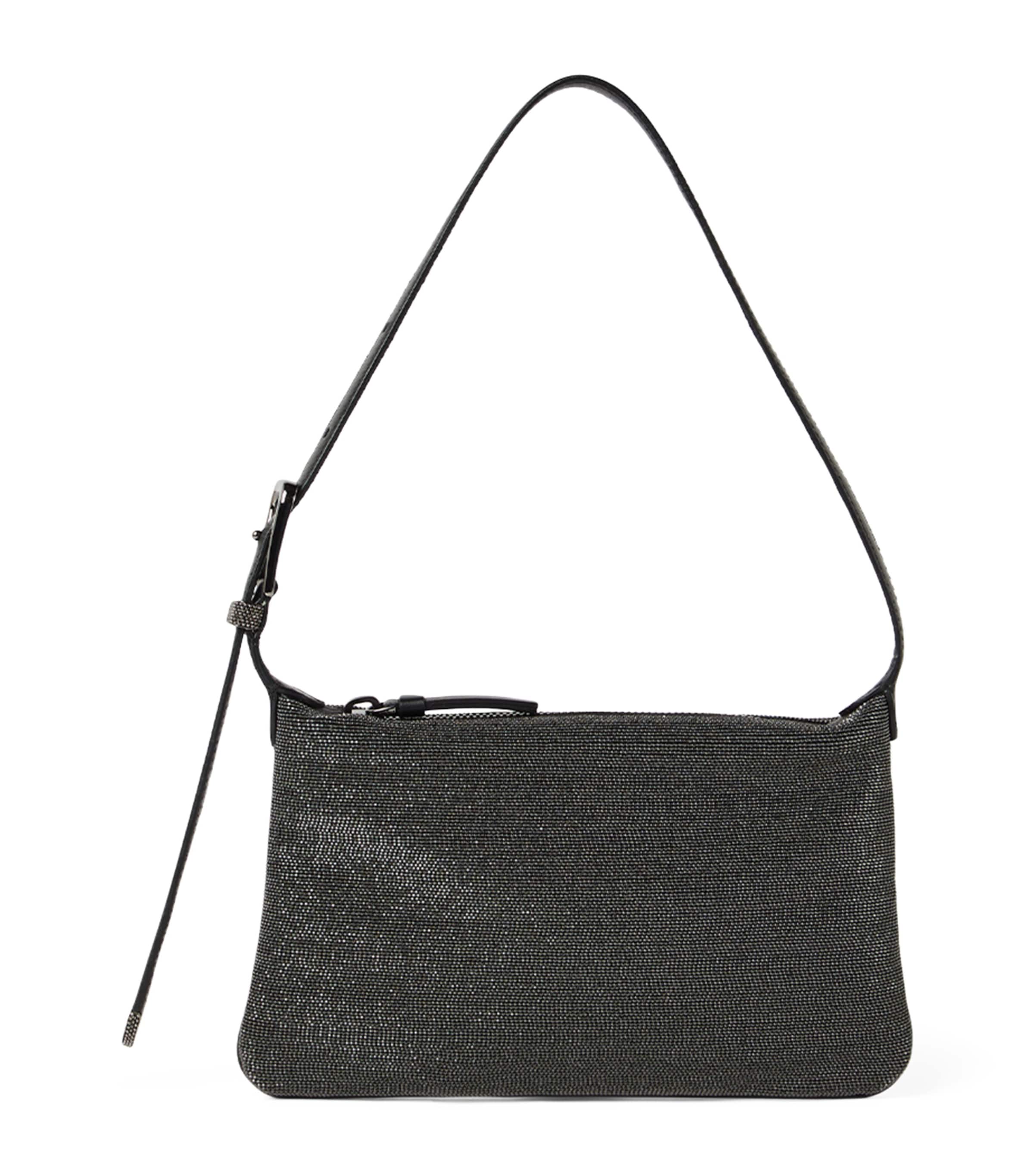 BRUNELLO CUCINELLI EMBELLISHED BC DUO SHOULDER BAG