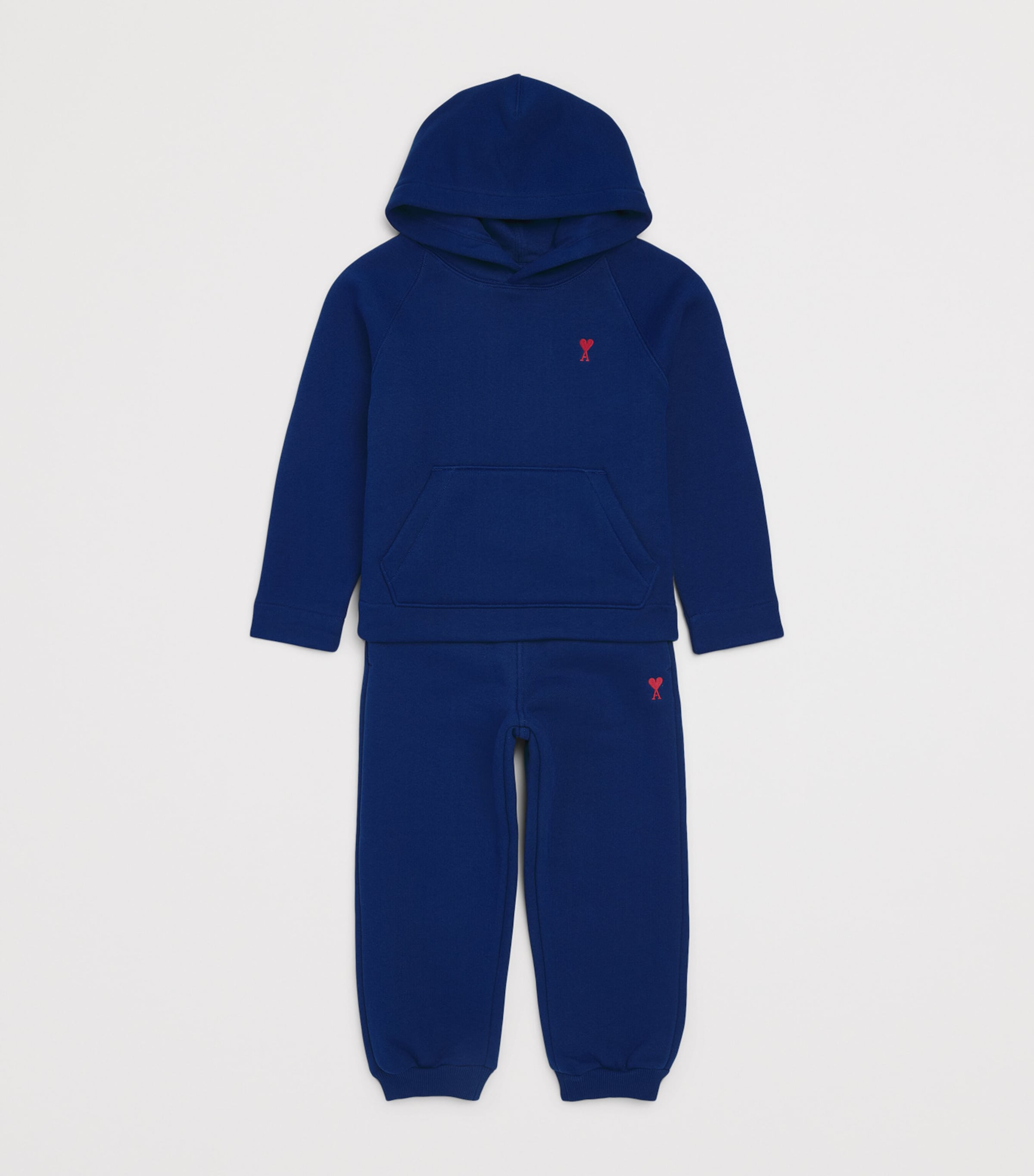 AMI Paris Cotton Ami De Coeur Hoodie (4-12 Years) : Bleu Roi Image 3