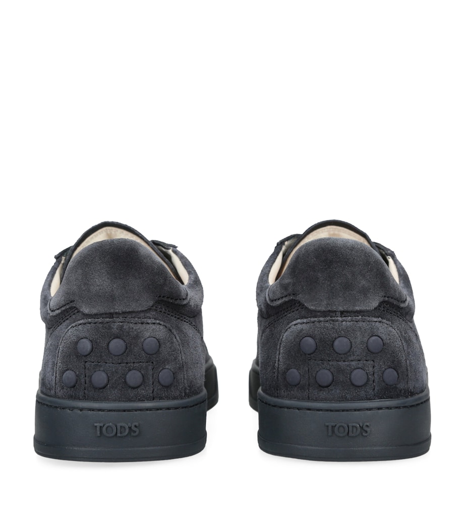 Leather Allacciata Cassetta Sneakers NAVY Image 2