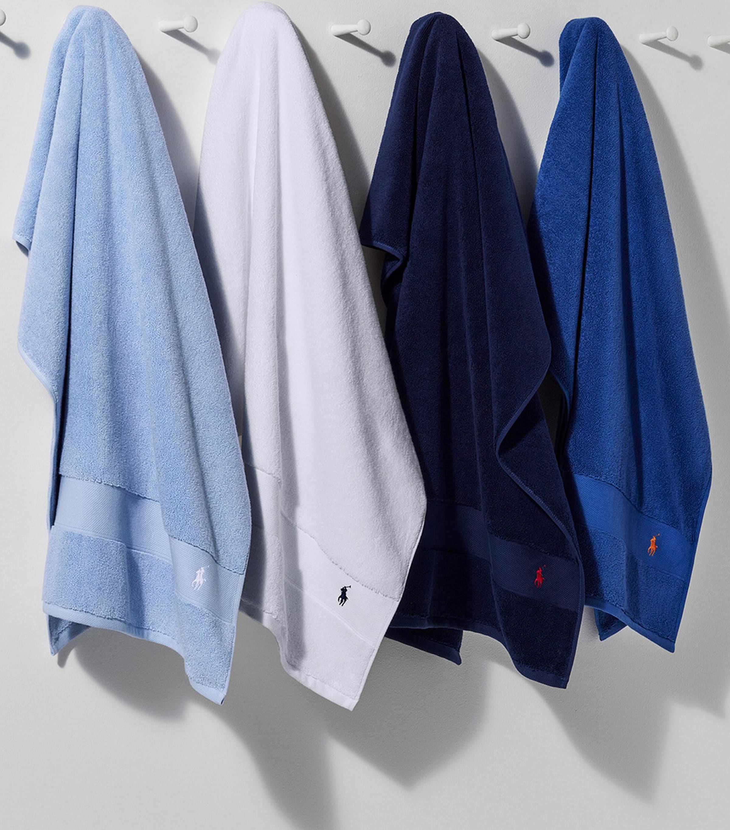 Polo Player Guest Towel (40cm x 75cm) NEWPORT NAVY Image 3