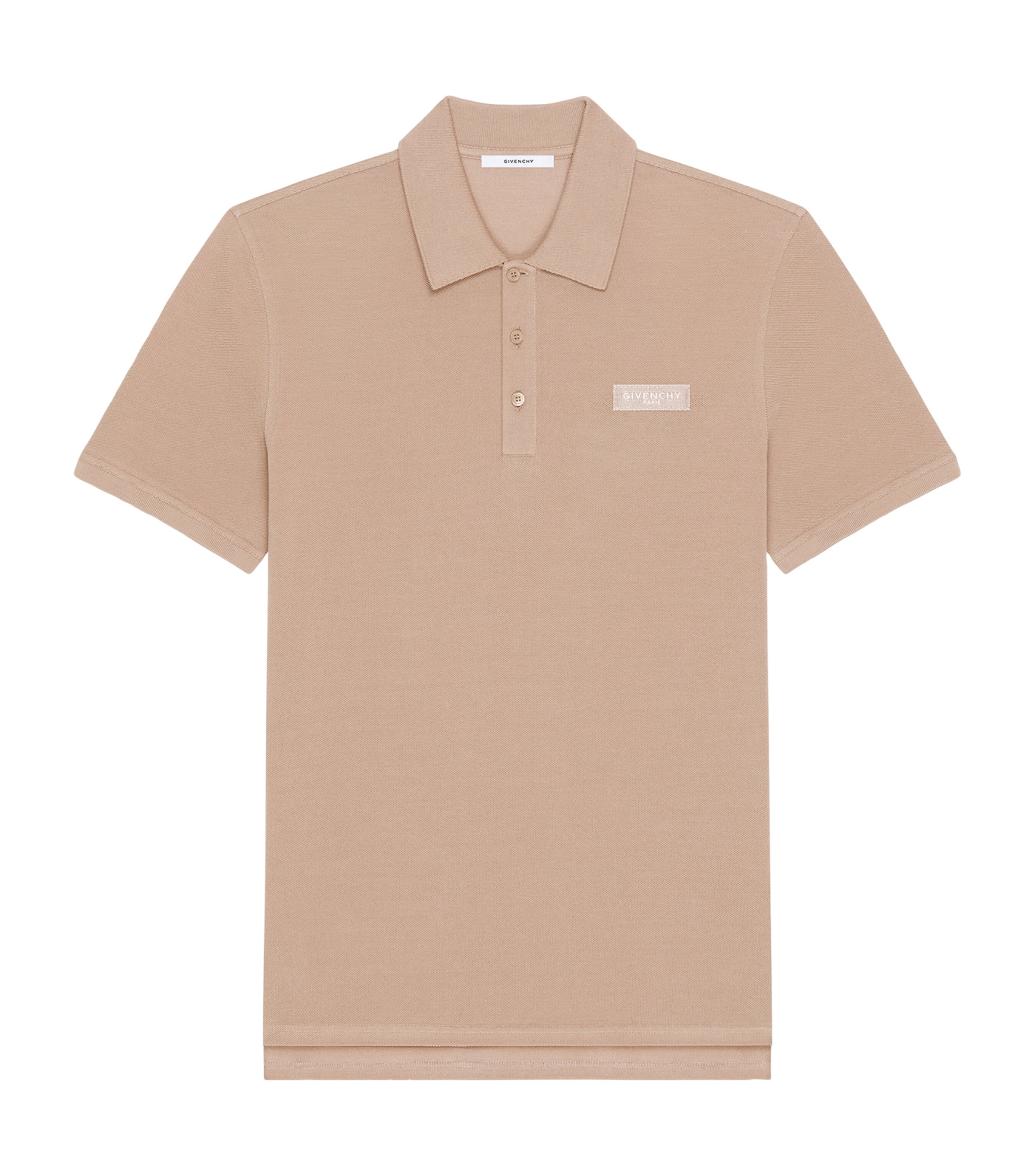 Cotton Logo Polo Shirt BEIGE Image 1