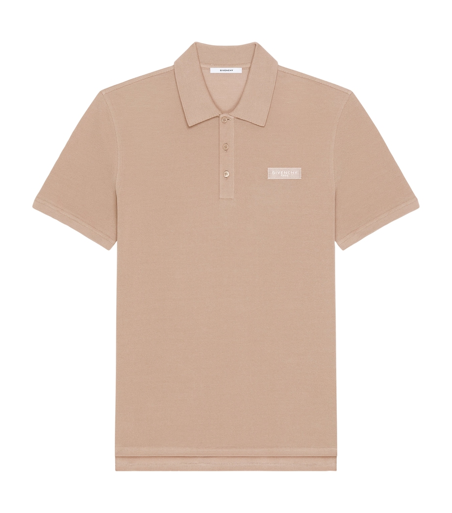 Cotton Logo Polo Shirt BEIGE Image 1