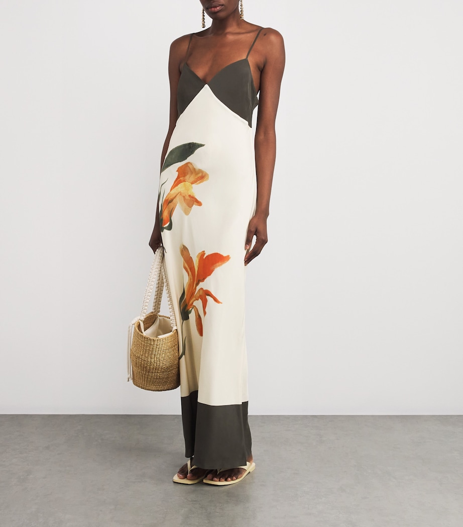 Silk Floral Constance Maxi Dress IRIS FLORAL Image 2