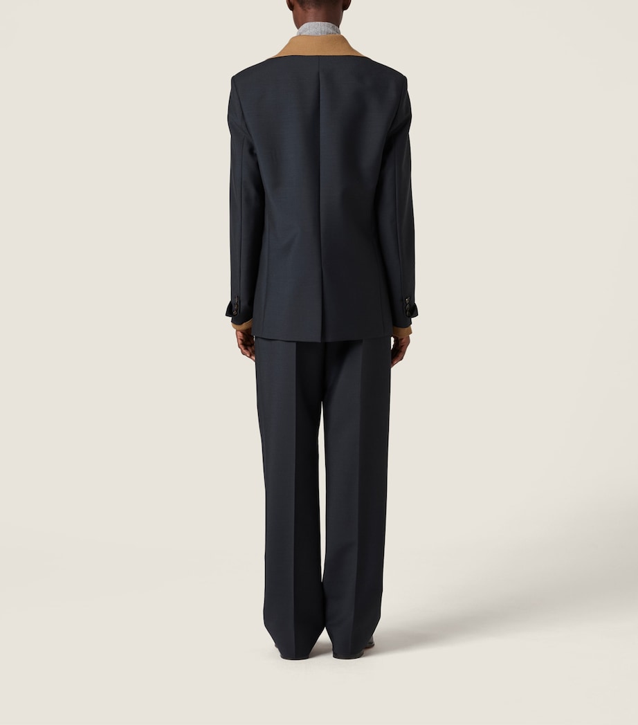 Miu Miu Womens Mohair-Wool Blazer Image 3