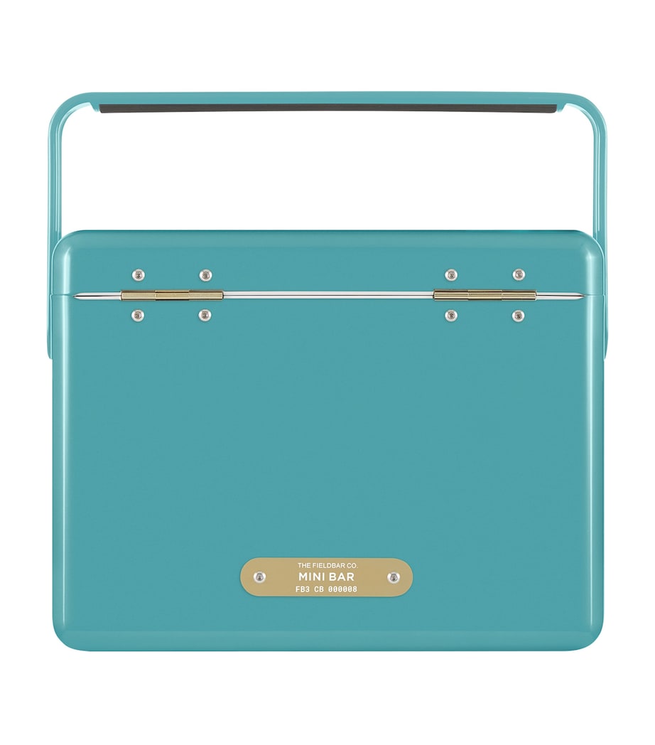 Mini Bar Cooler Box with Leather Sling (4L) BLUE Image 2