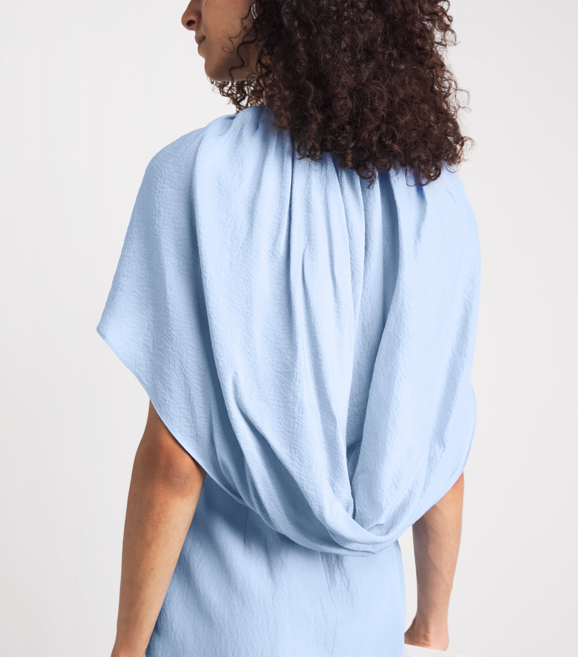 Roland Mouret Womens Cape-Detail Midi Dress Blue Image 5