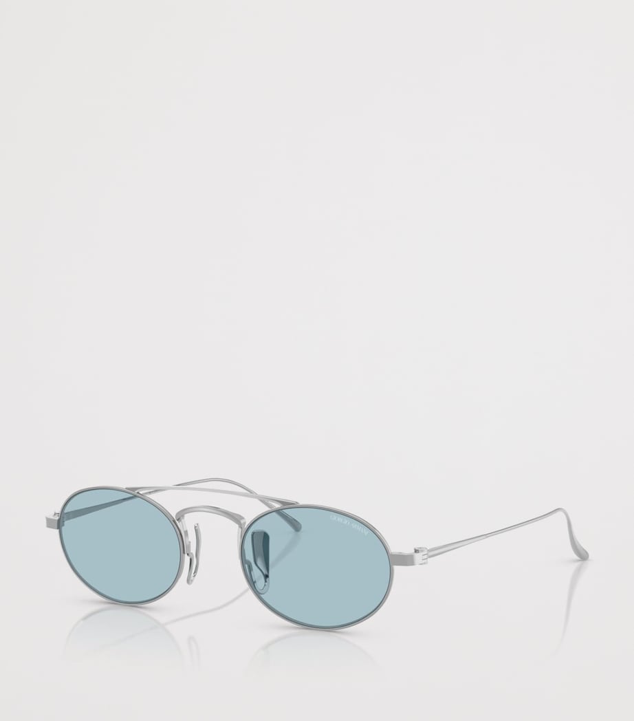 Giorgio Armani Titanium Oval Sunglasses Image 2