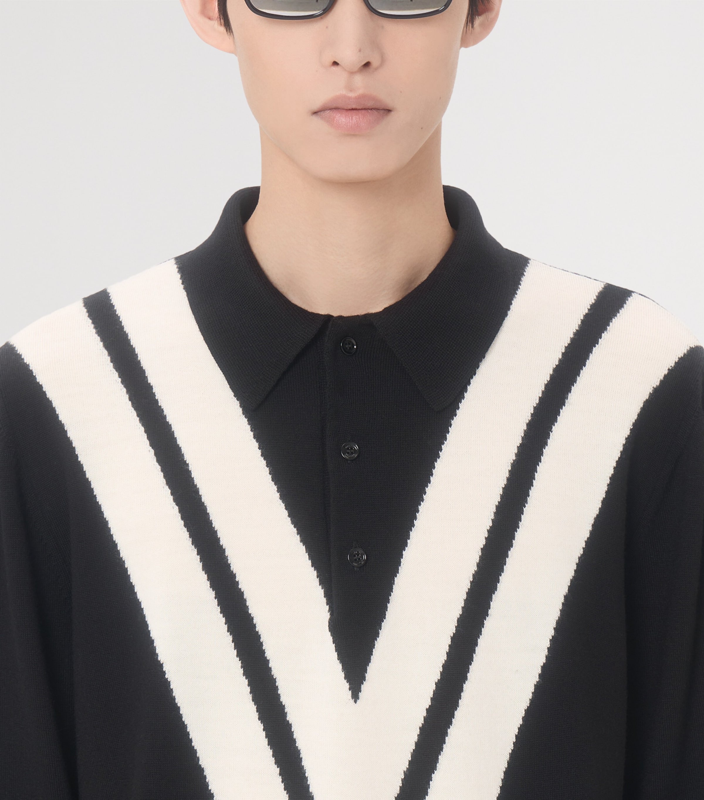 Valentino Garavani Mens Virgin Wool Logo Polo Shirt Image 6