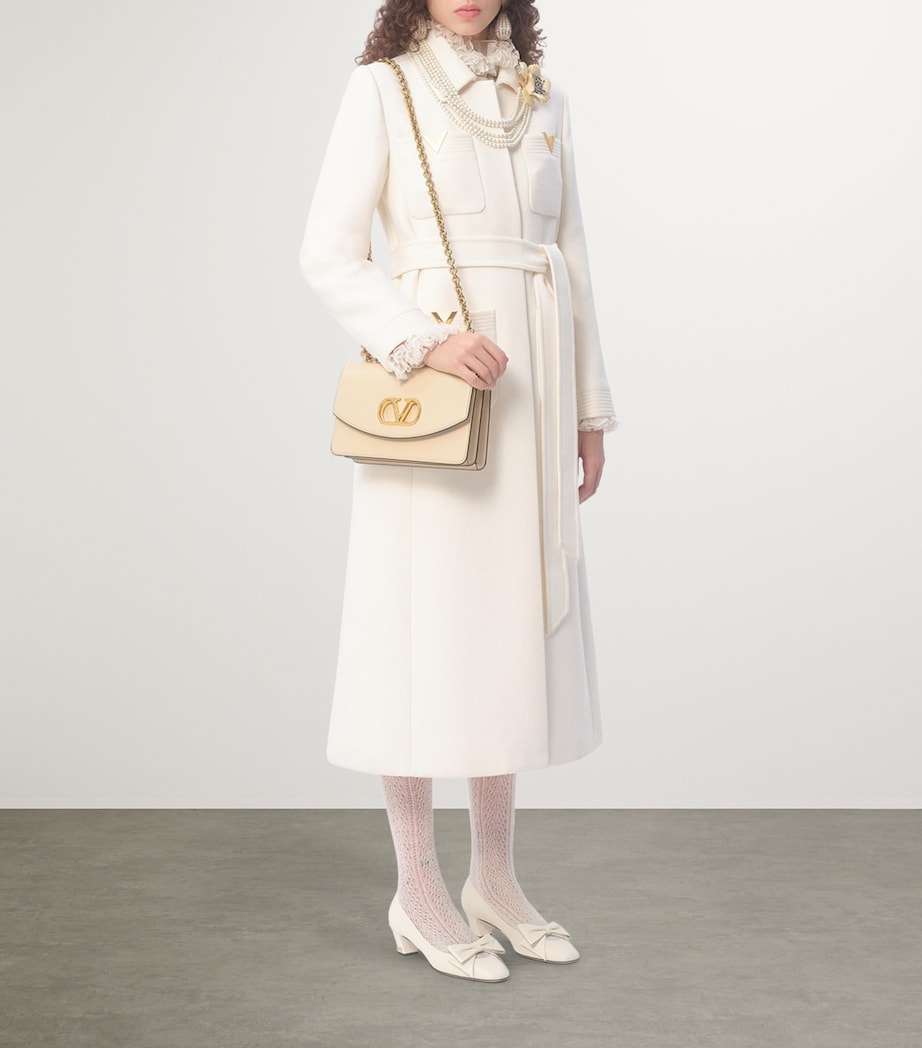 Calf Leather Vain Shoulder Bag REN Image 6