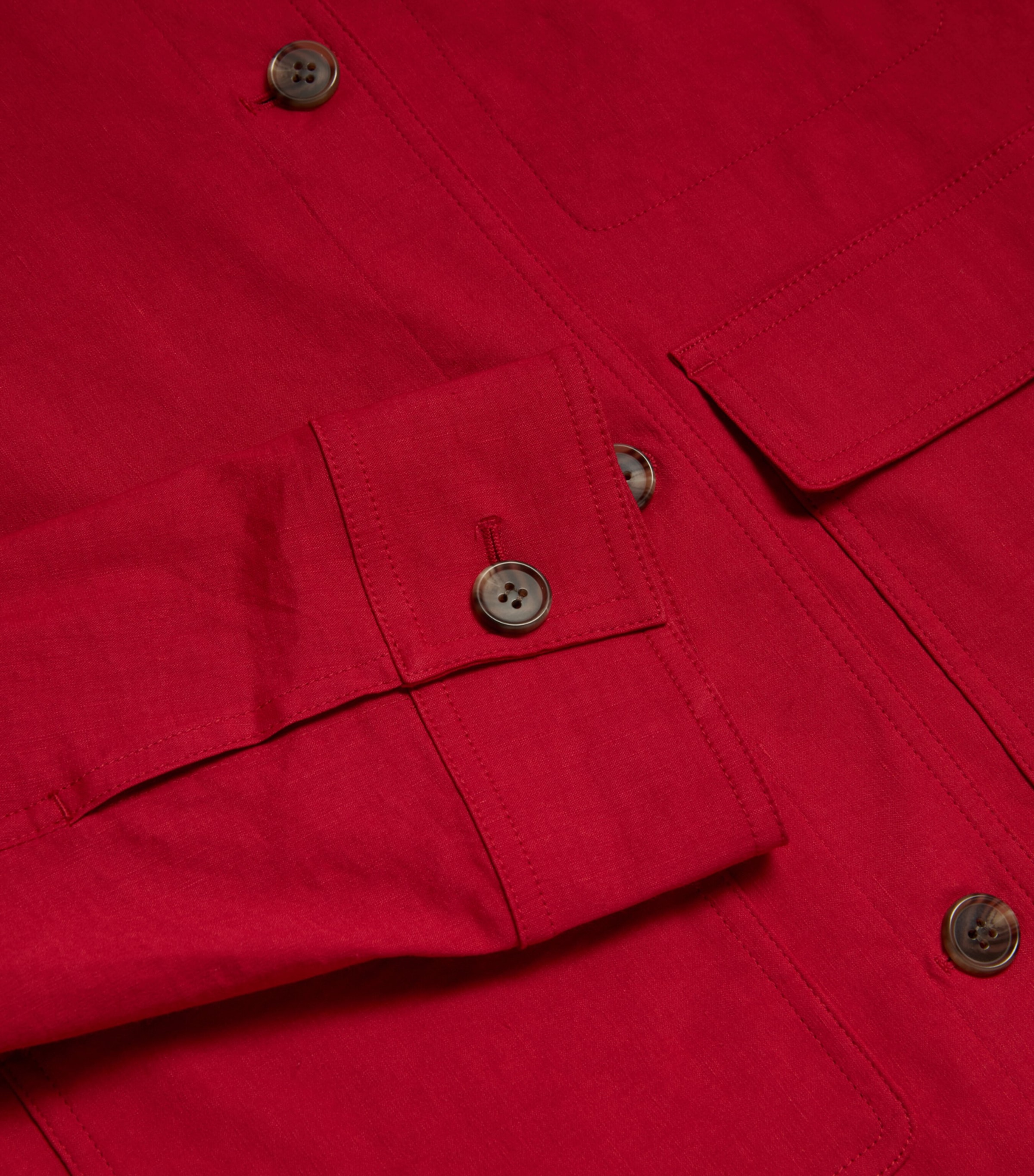 Linen-Blend Jacket N0F CHERRY Image 2