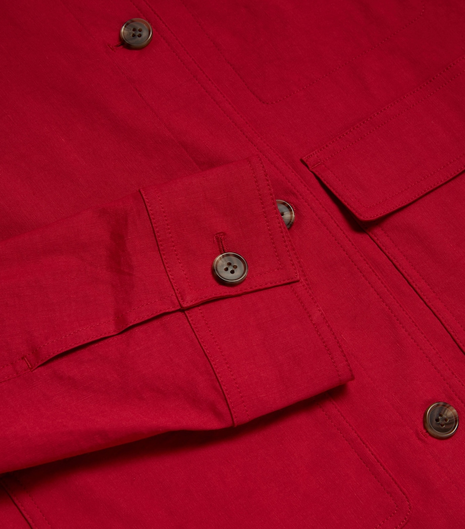 Linen-Blend Jacket N0F CHERRY Image 2