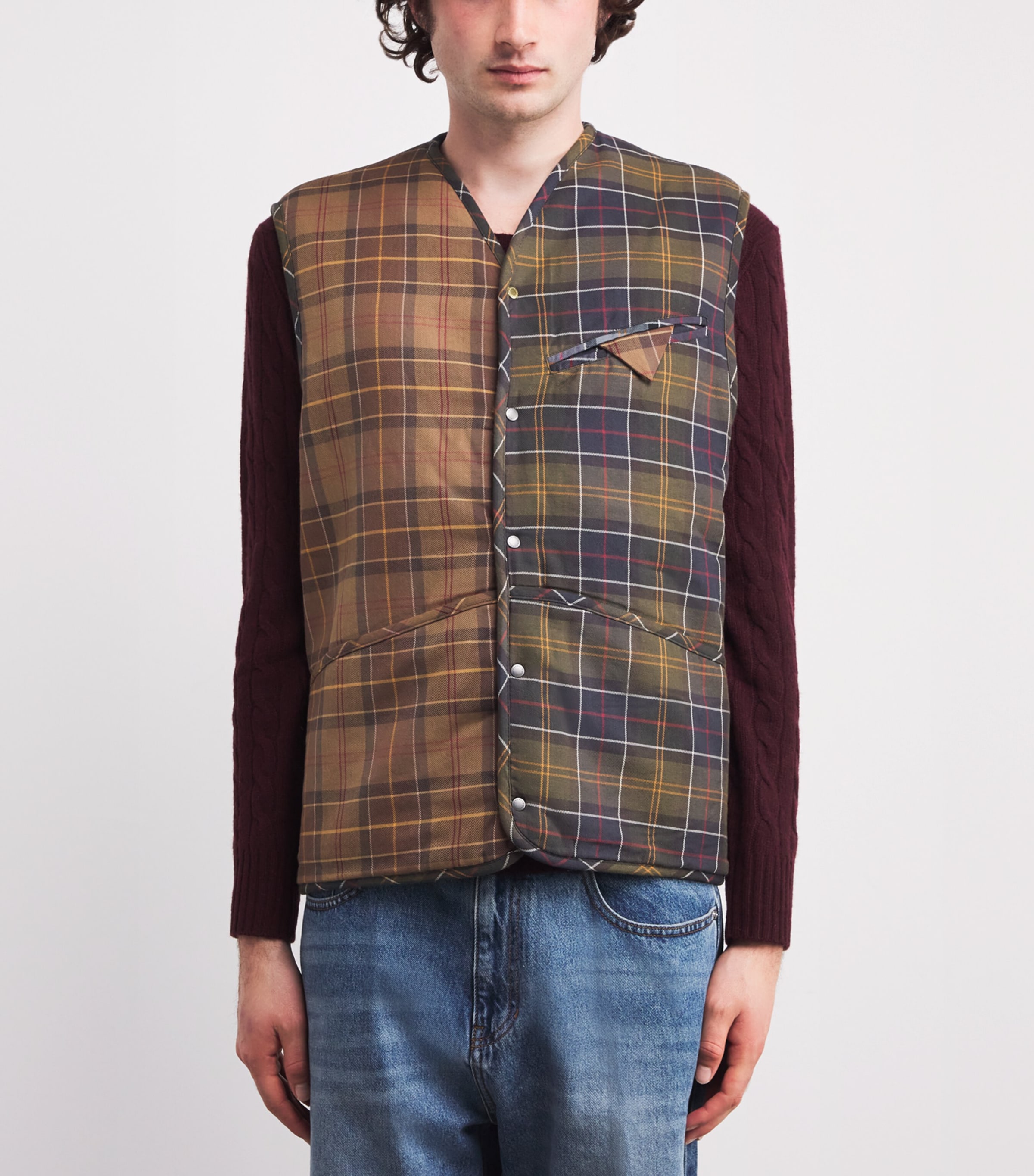 Barbour Multi x Paul Smith Cotton Tartan Liner Gilet | Harrods US