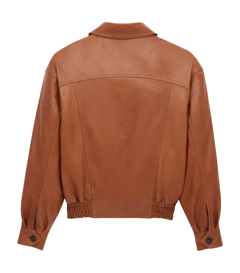Leather Bomber Jacket 2080 Image 3