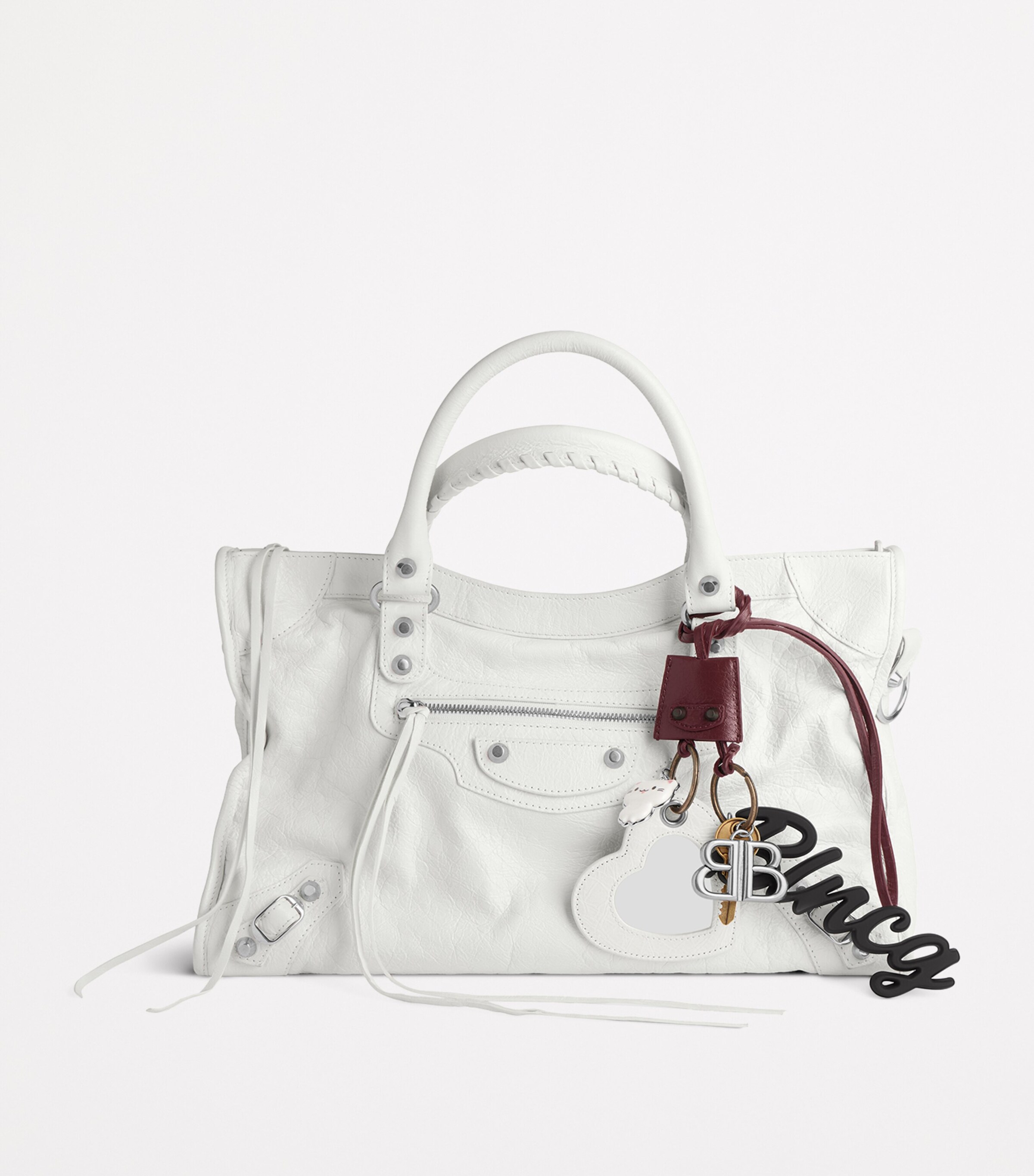 【Balenciaga】 Le Cityレザーバッグ charm Balenciaga Le City Mini Bag With Charms | Neiman Marcus