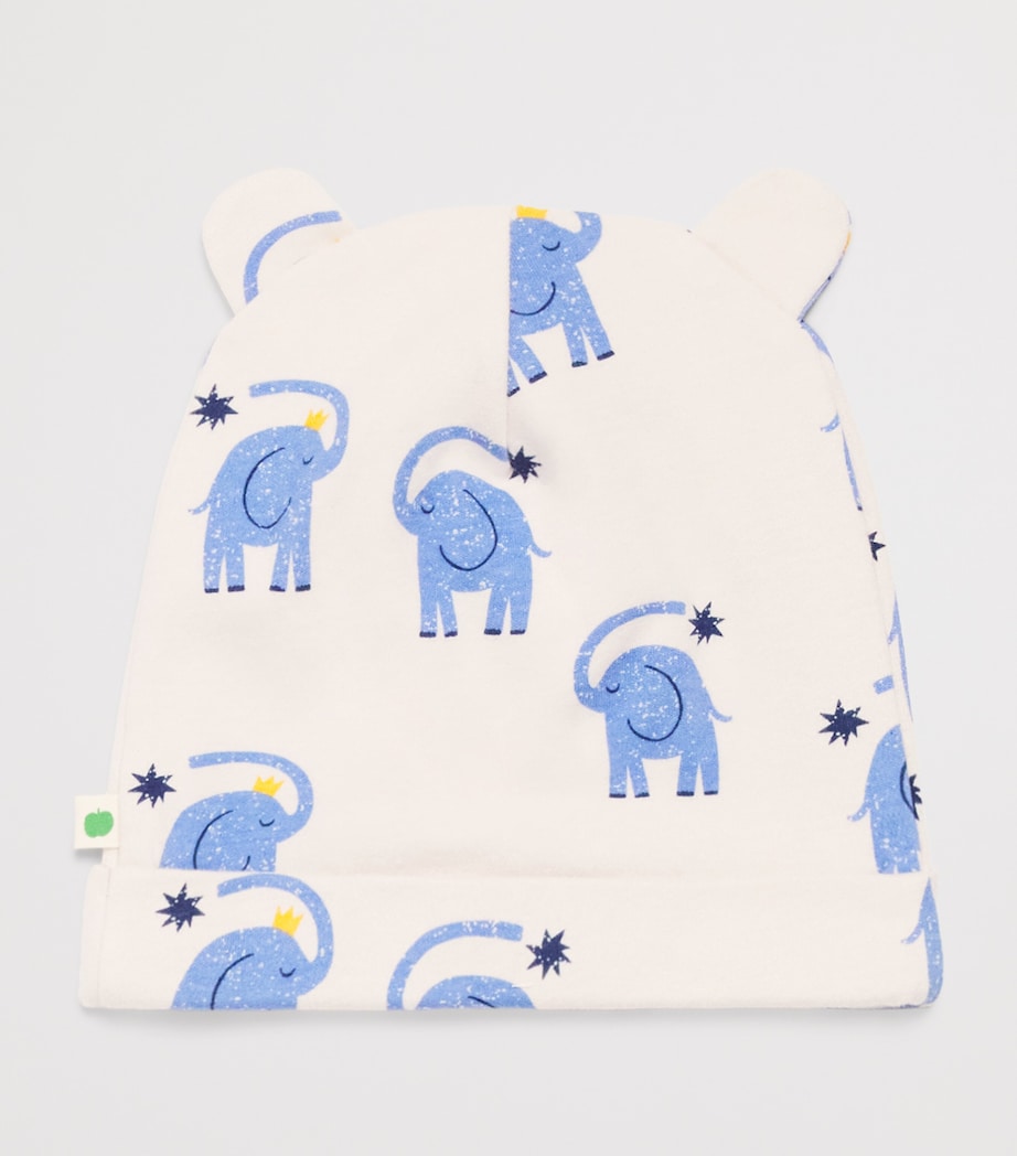 Organic Cotton Elephant Print Hat (0-24 Months) ELEPHANT Image 2