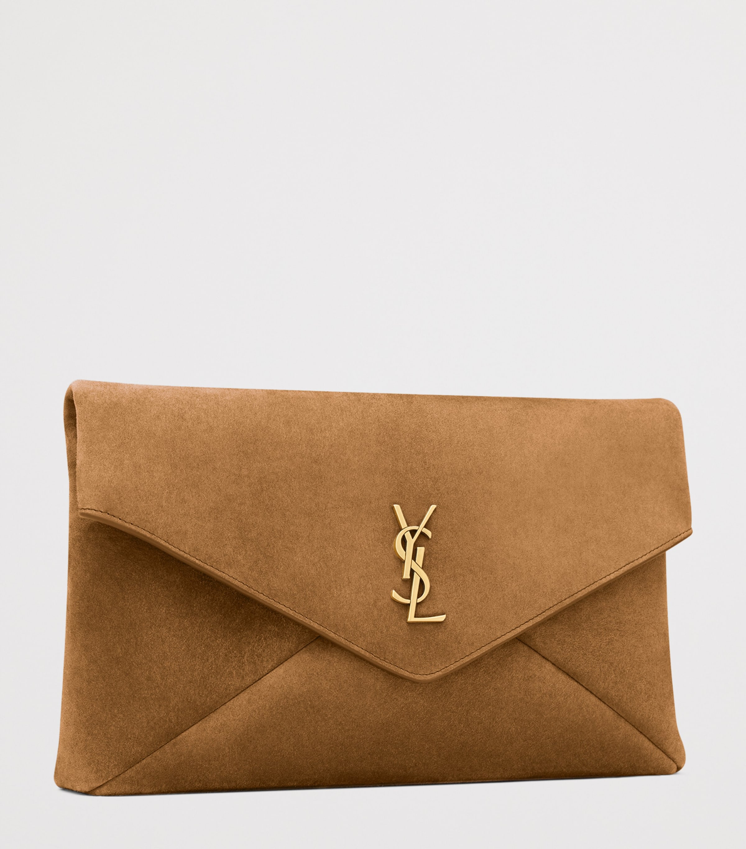 Saint Laurent Large Suede Cassandre Envelope Pouch Image 6