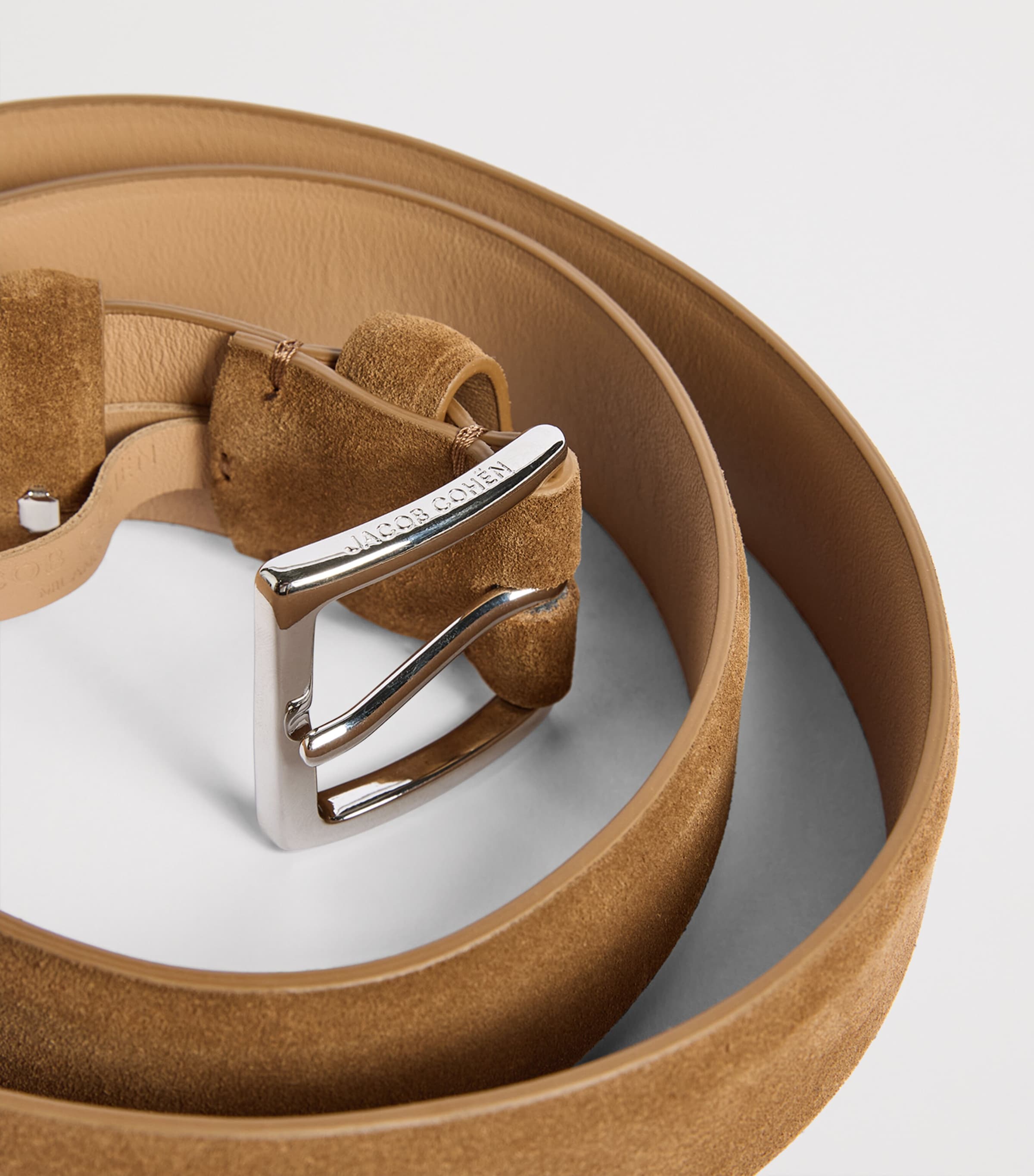 Jacob Cohën Suede Belt Light Rust Br. Image 4