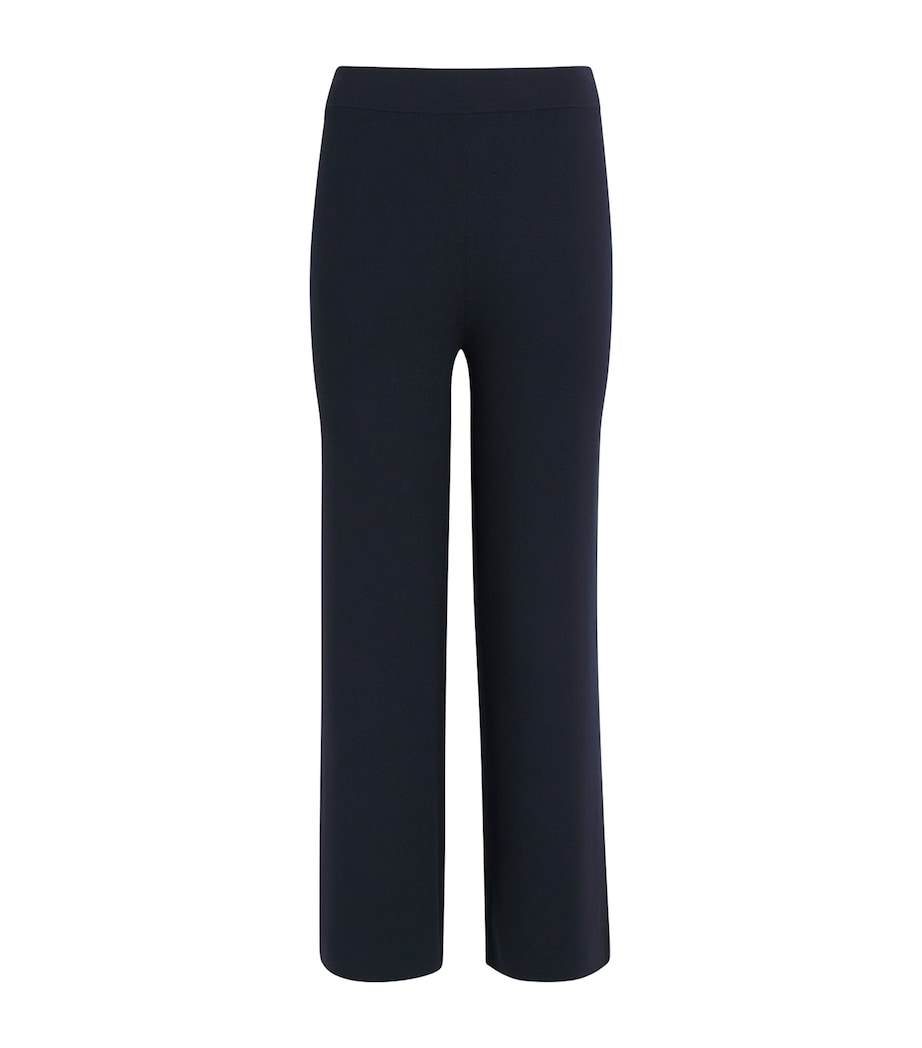 MM Womens Knitted Wide-Leg Trousers Ultramarine Image 1