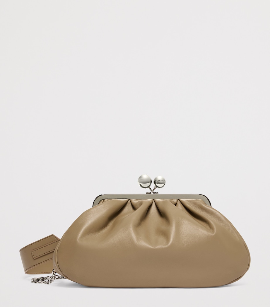 Weekend Max Mara Medium Leather Pasticcino Clutch Bag Turtledove Image 3