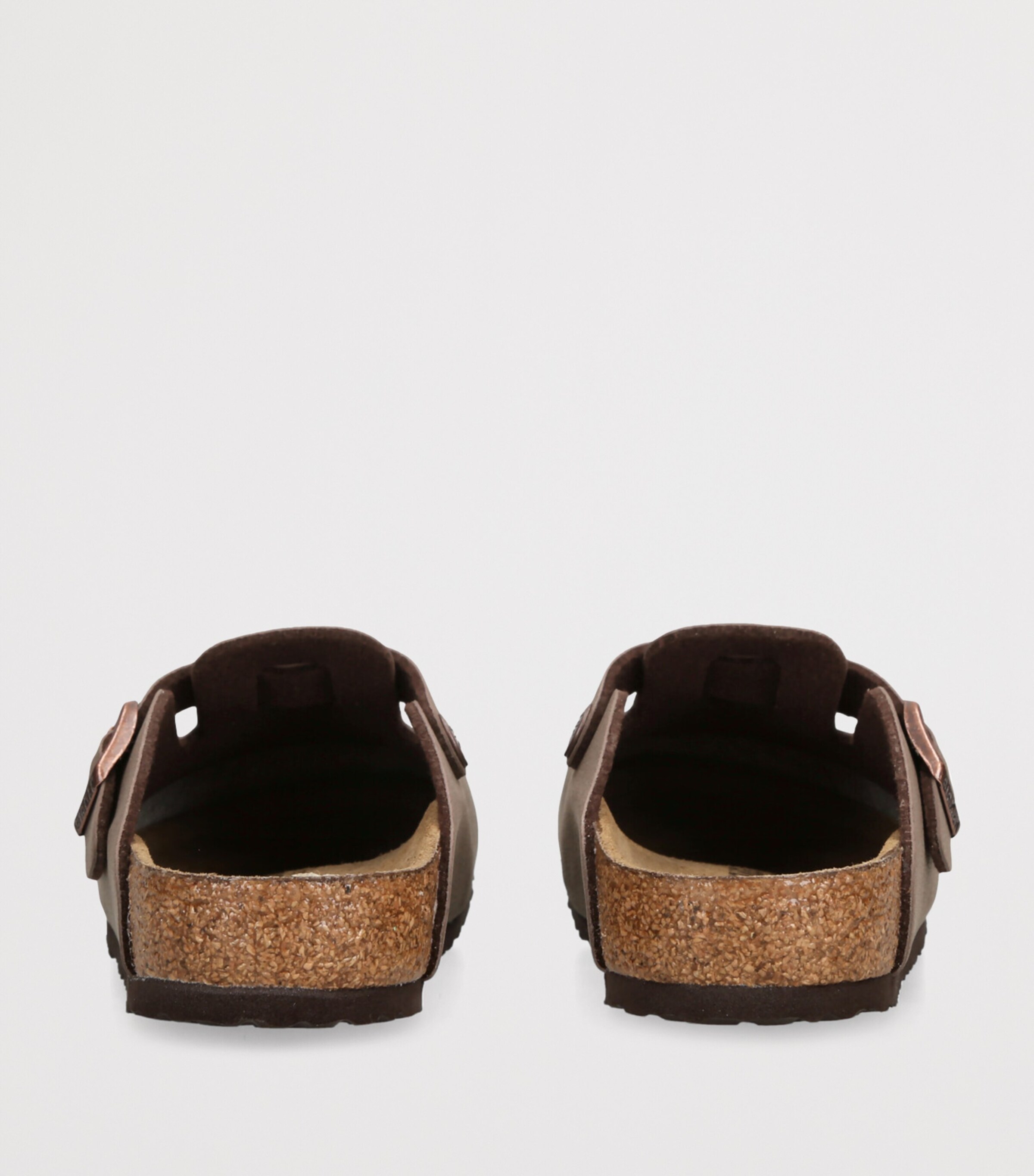 Faux Leather Boston Kids Clogs DARK BROWN Image 2