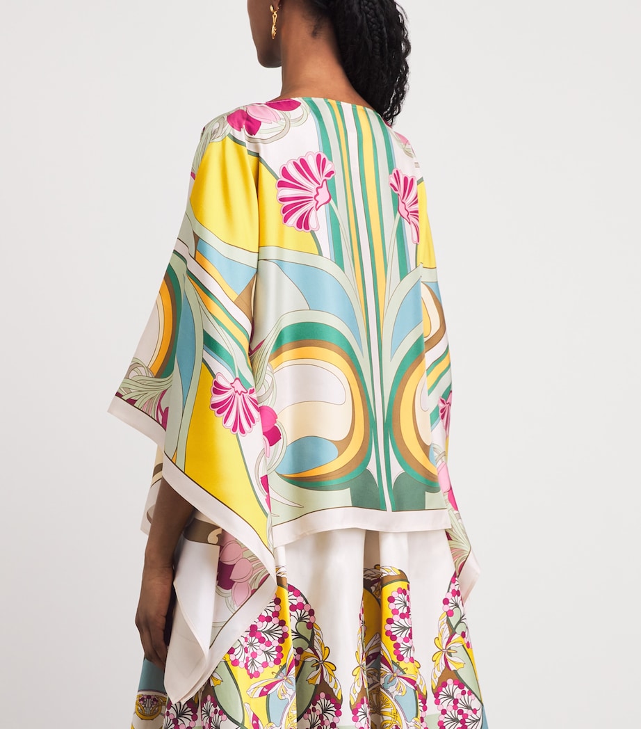 La Doublej Womens Silk Boat-Neck Foulard Blouse Tulip Placee Image 5
