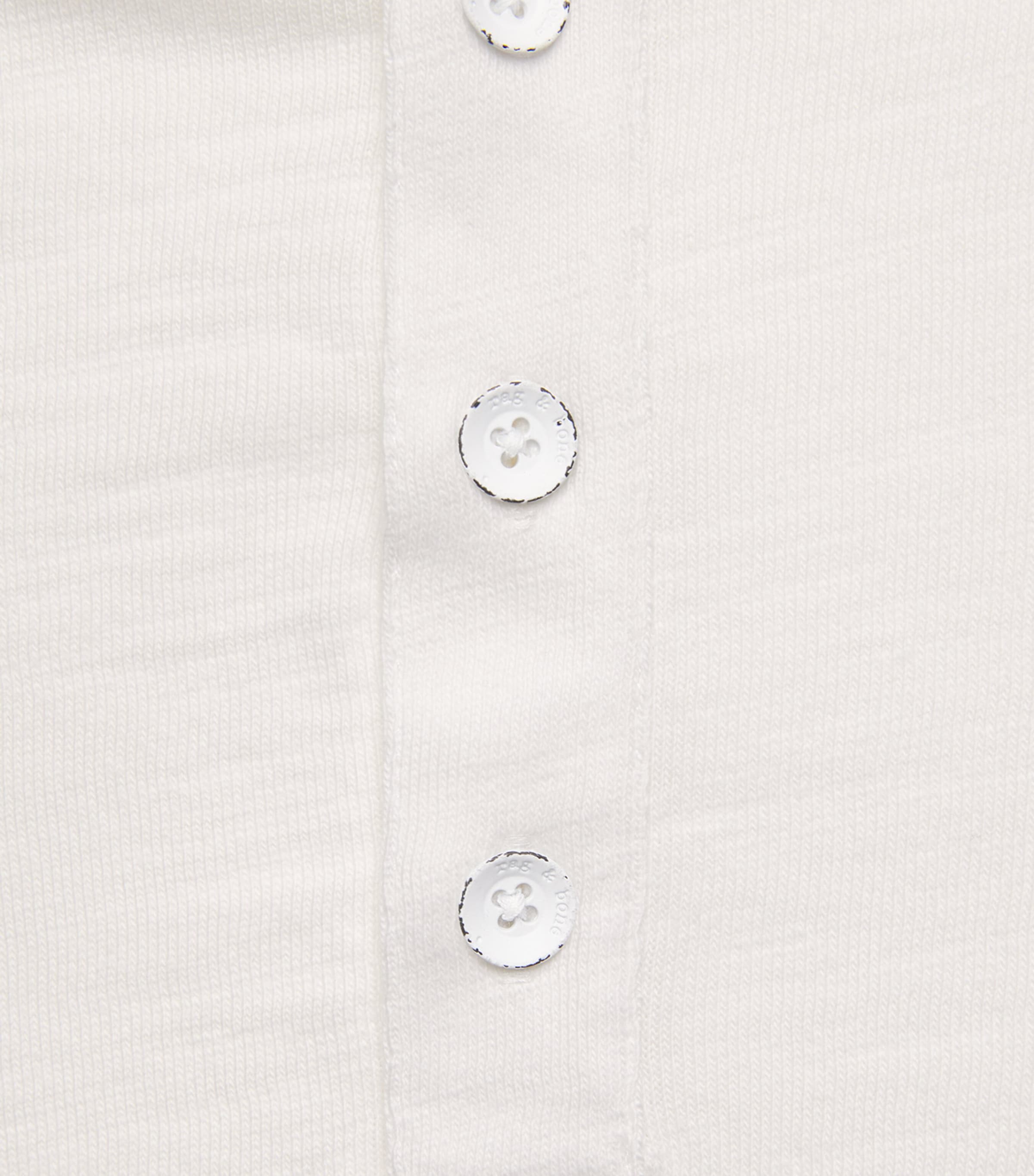 Cotton Henley T-Shirt WHITE Image 5