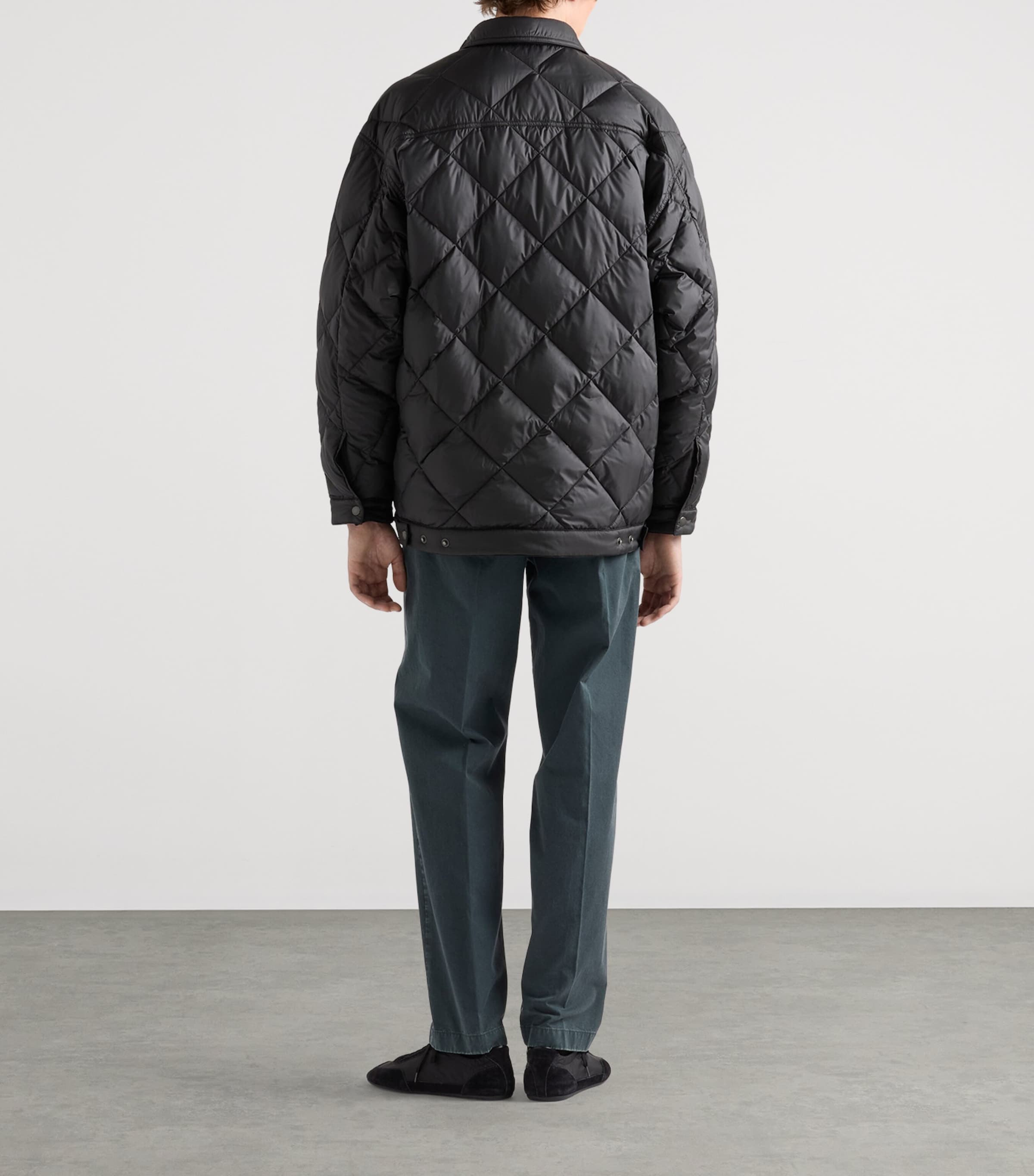 Prada Mens Technical Quilted Down Jacket Black Image 5