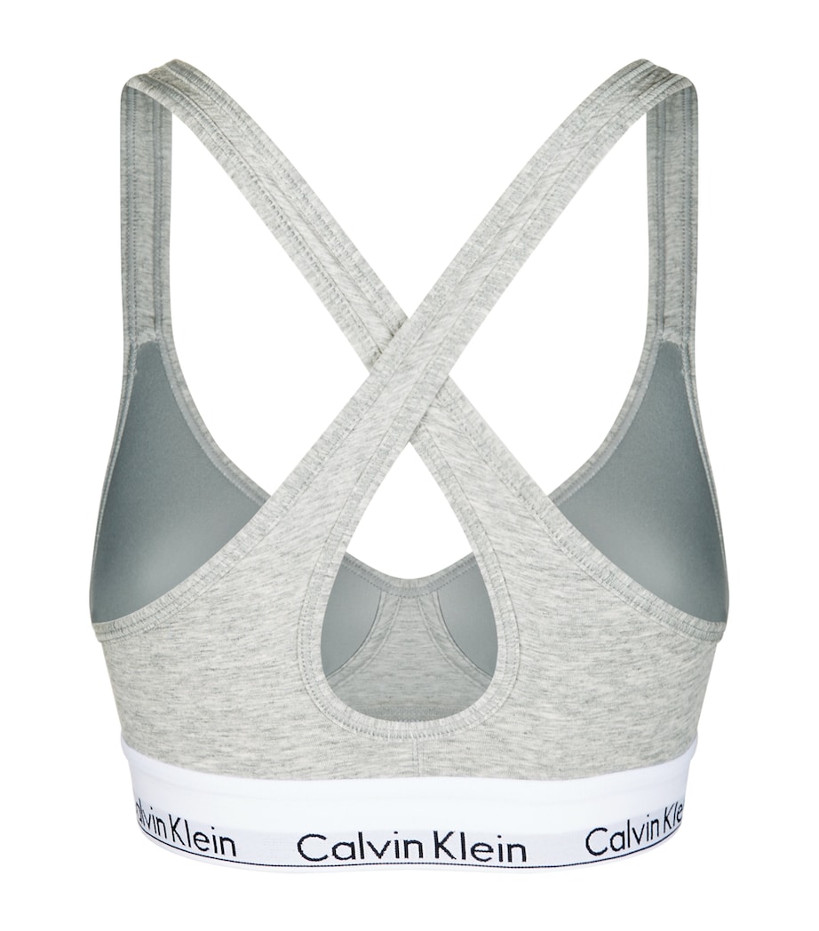 Padded Logo Bralette 020 GREY HEATHER Image 3