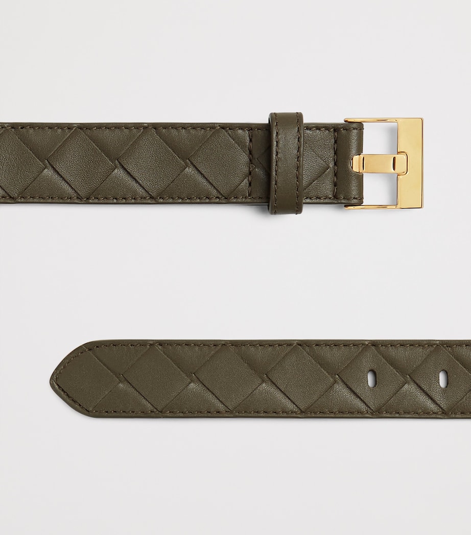 Leather Intreccio Watch Belt 3230 Image 4