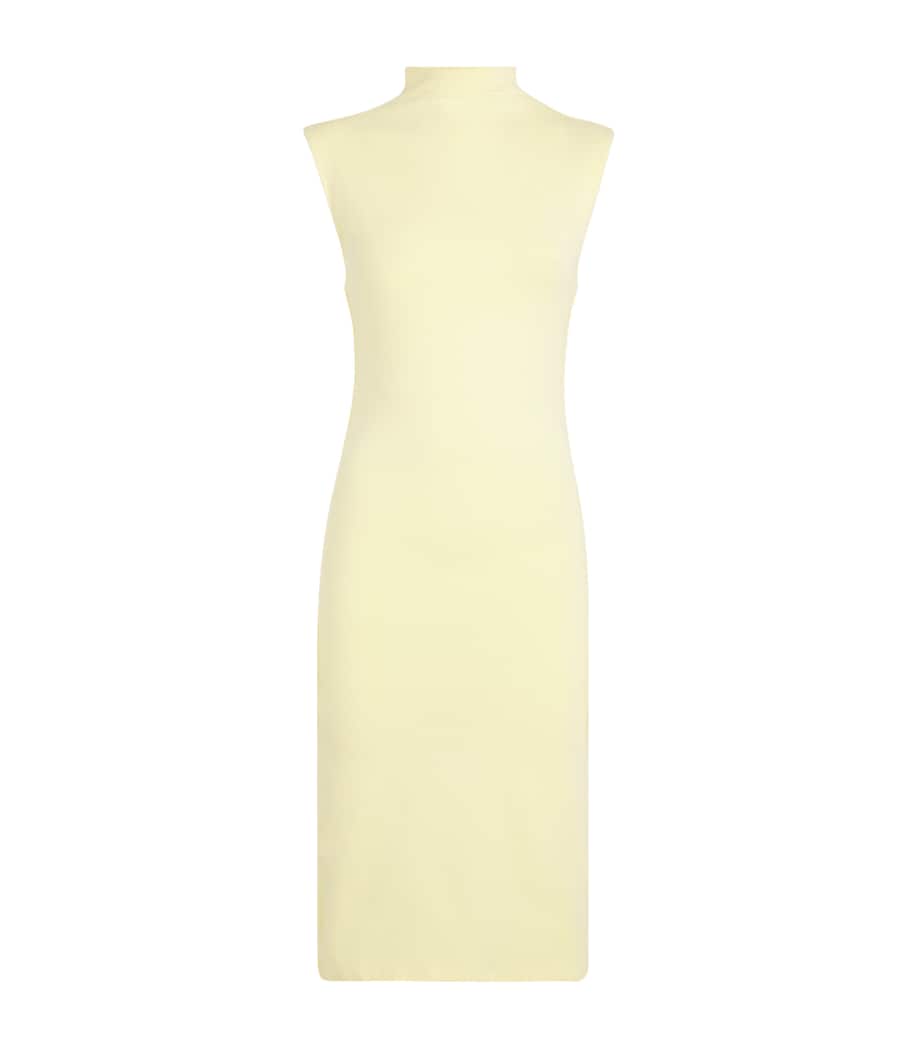 Jersey High-Neck Mini Dress 003LEMON Image 1