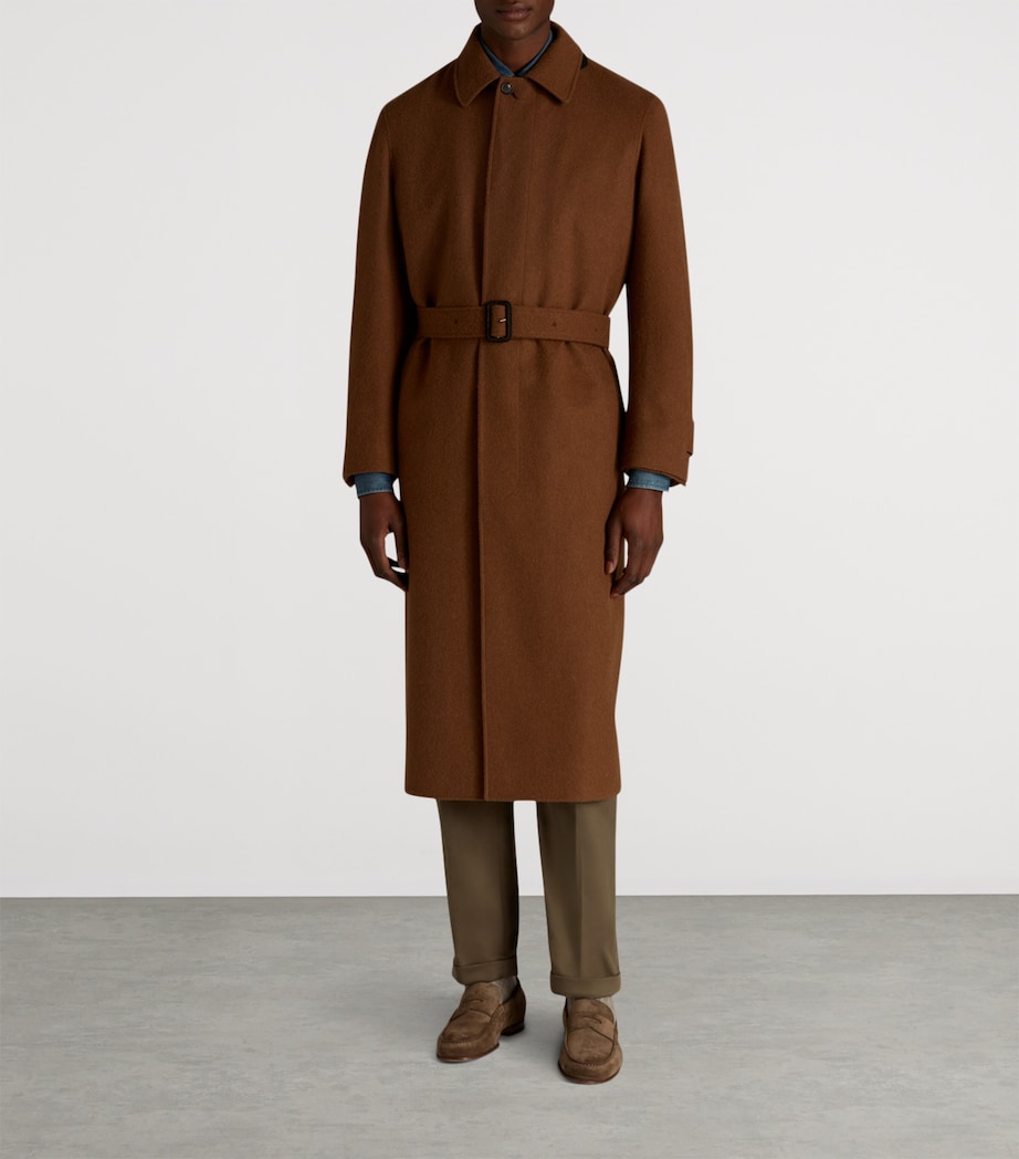 Camel Balmacaan Coat 291DARK CAMEL Image 3