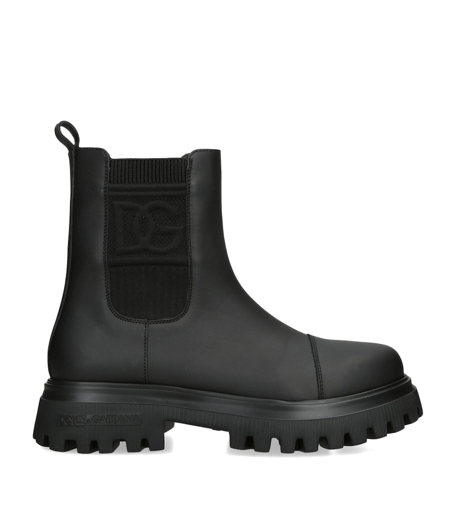Dolce&Gabbana Kids Leather Chelsea Boots Black Image 1